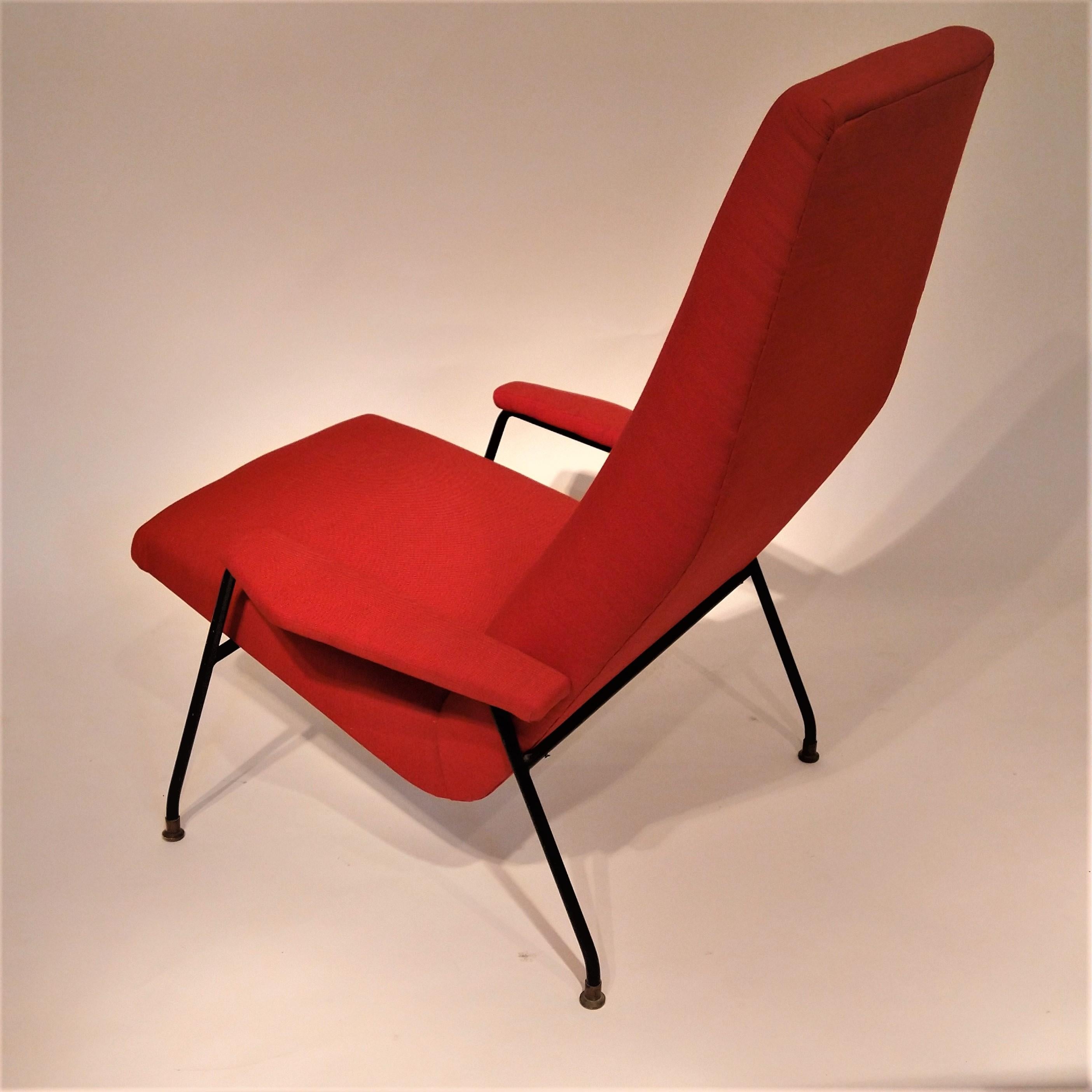 Paire de fauteuils italiens des années 1950 attribués à Augusto Bozzi pour Saporiti  en vente 6