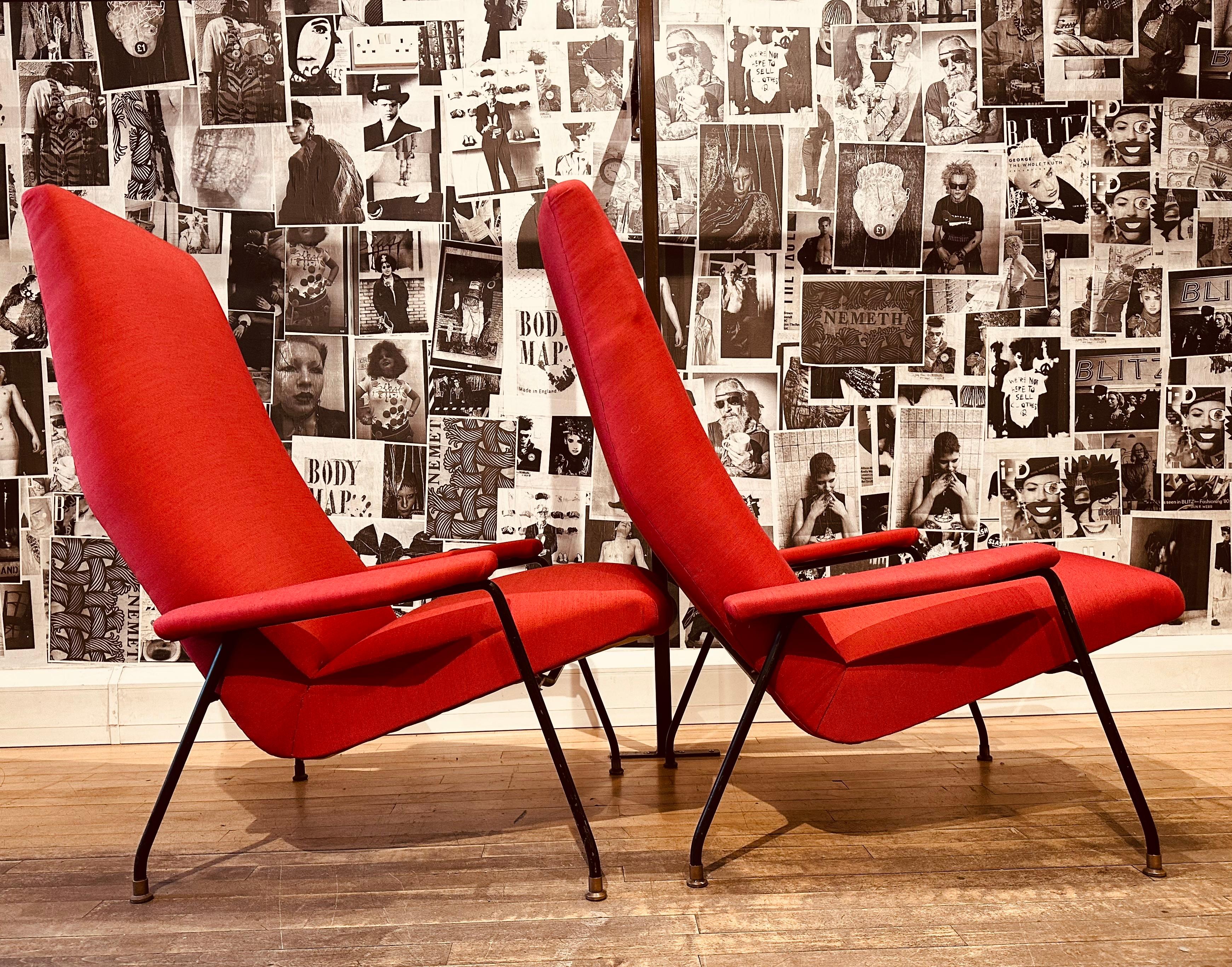 20ième siècle Paire de fauteuils italiens des années 1950 attribués à Augusto Bozzi pour Saporiti  en vente