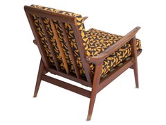 Pair of 1950s Italian Armchairs Featuring Vintage Print Upholstery by LaDoubleJ