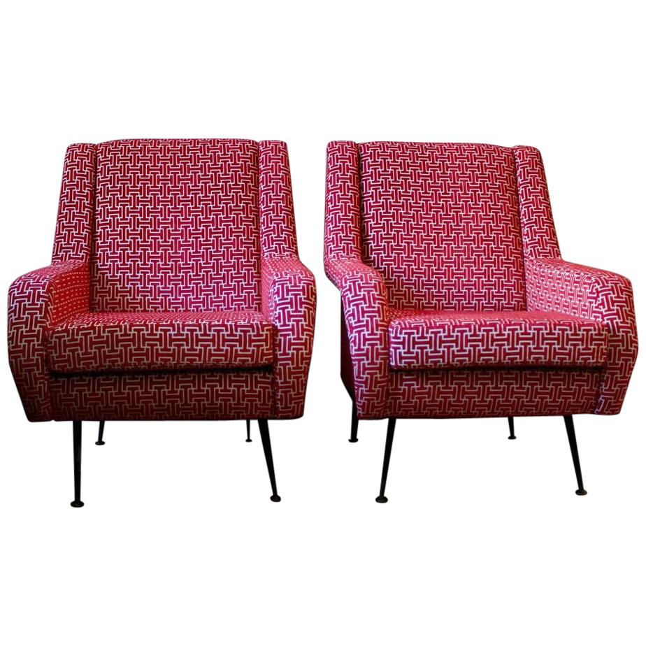 Pair of 1950s Italian Armchairs