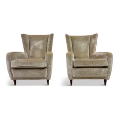 Pair of 1950s Italian Armchairs in the Style of Paolo Buffa