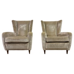 Pair of 1950s Italian Armchairs in the Style of Paolo Buffa