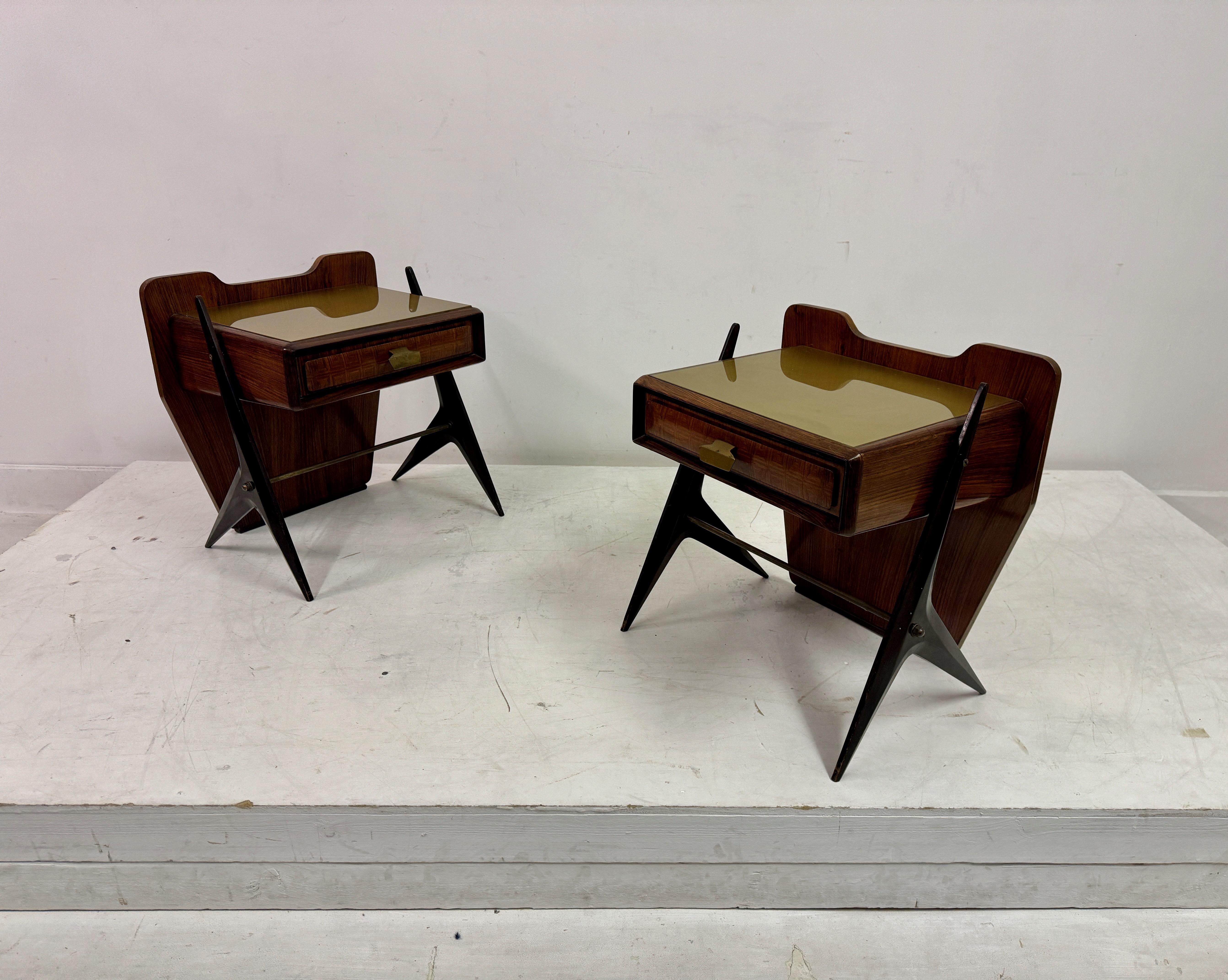 Pair of 1950s Italian Bedside Tables For Sale 5