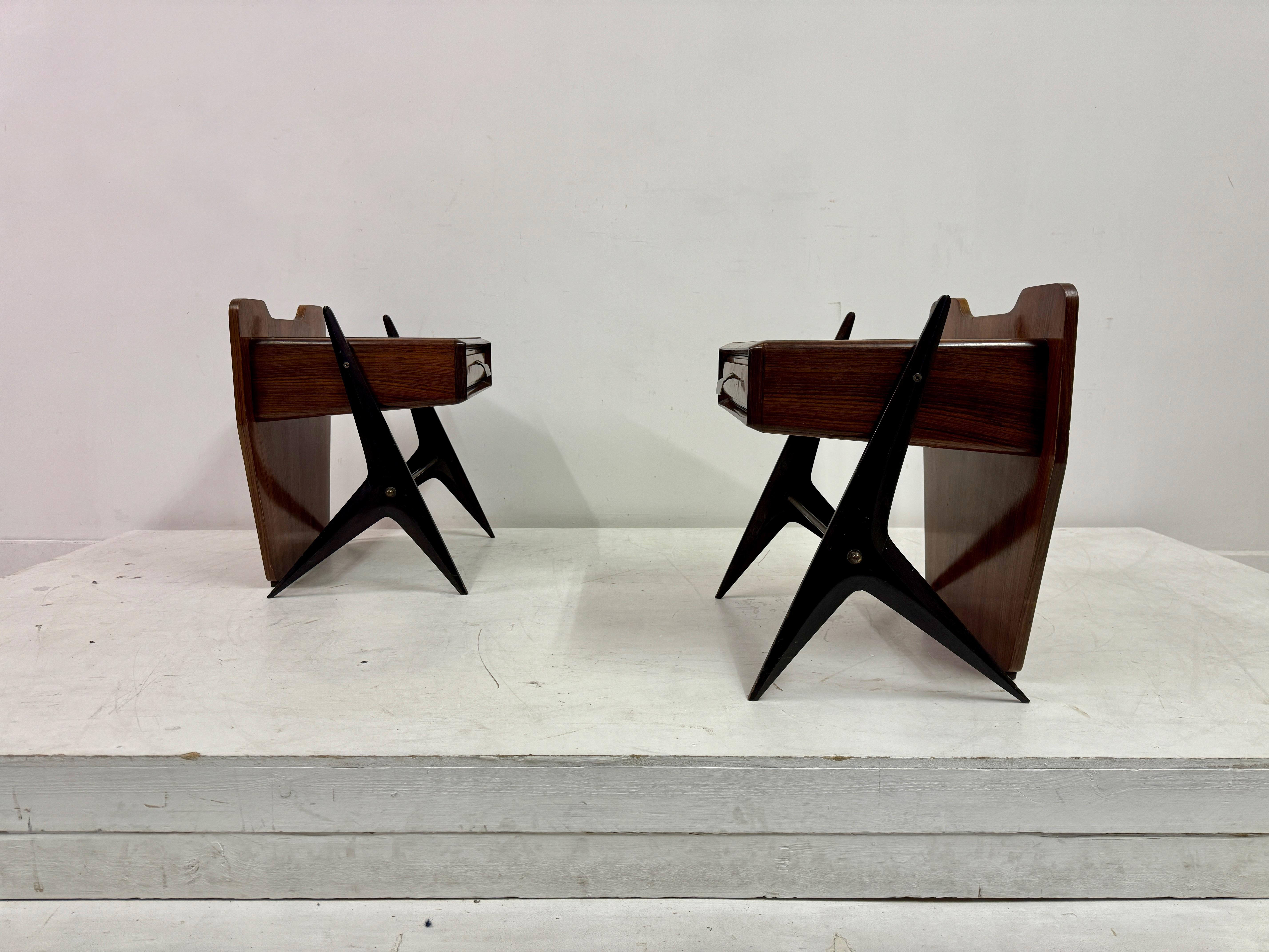 Pair of 1950s Italian Bedside Tables For Sale 6