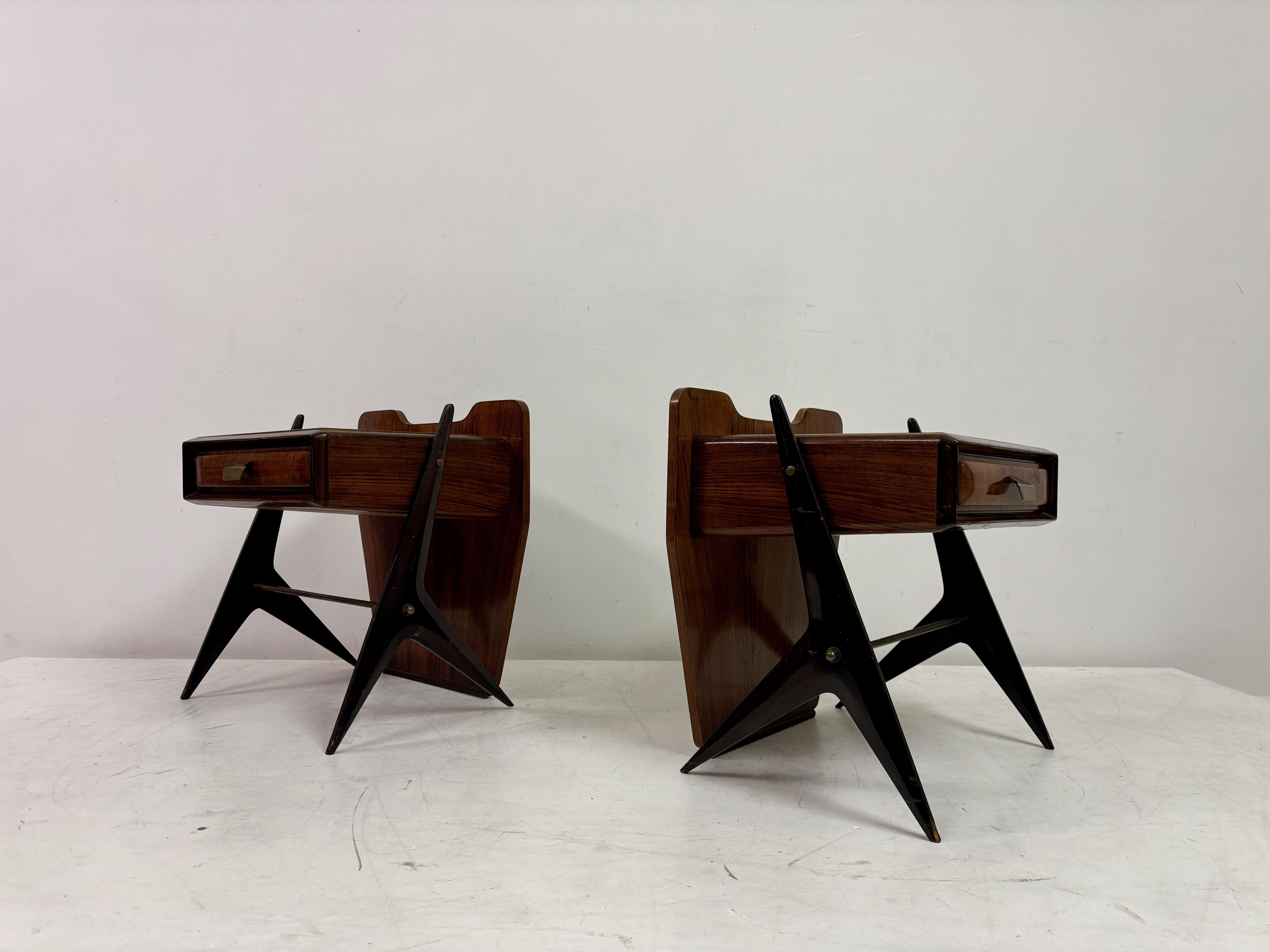 Pair of 1950s Italian Bedside Tables For Sale 9