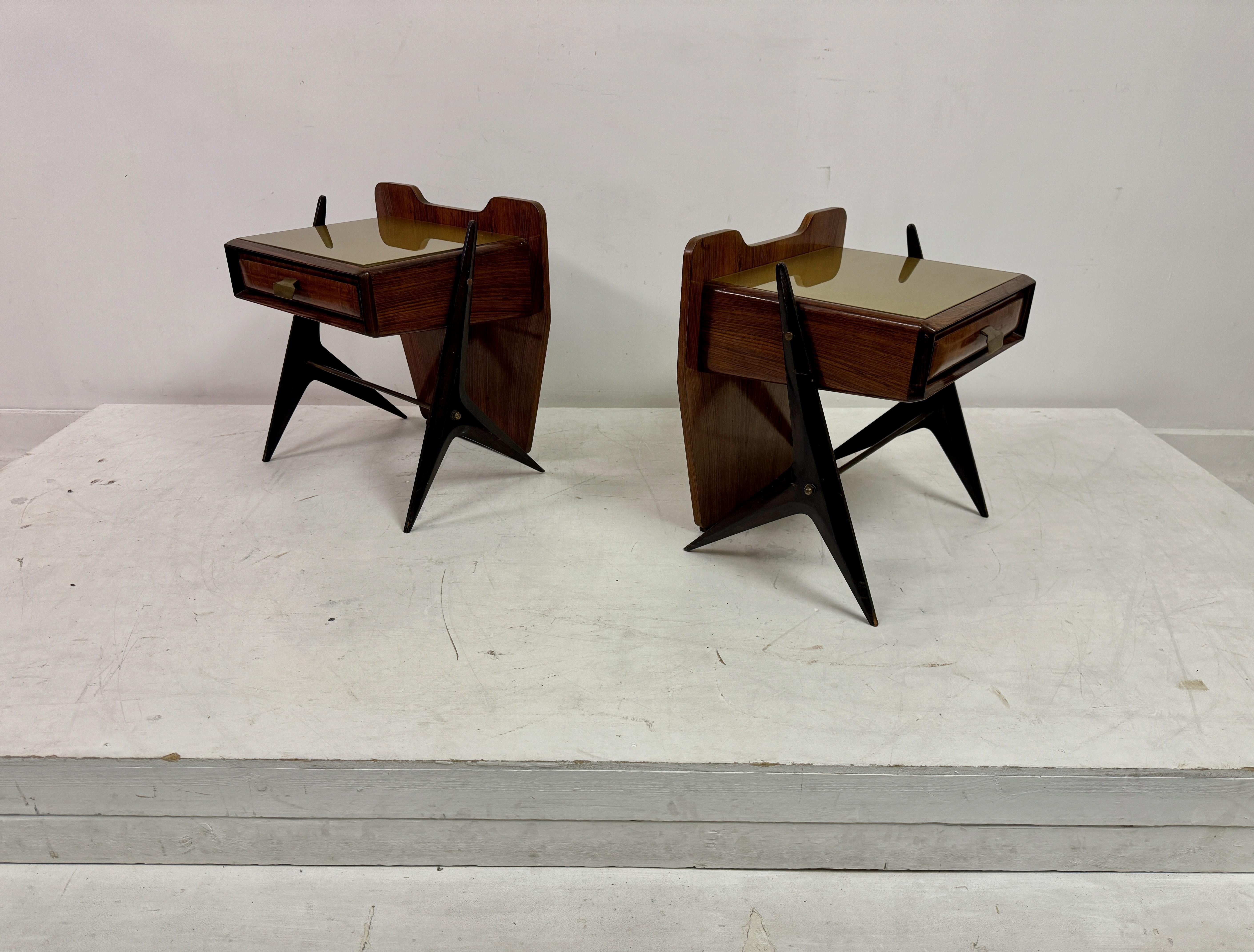Pair of 1950s Italian Bedside Tables For Sale 10