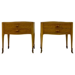Pair of 1950s Italian Bedside Tables in Maple