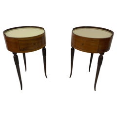 Pair of 1950s Italian Bedside Tables or Nightstands