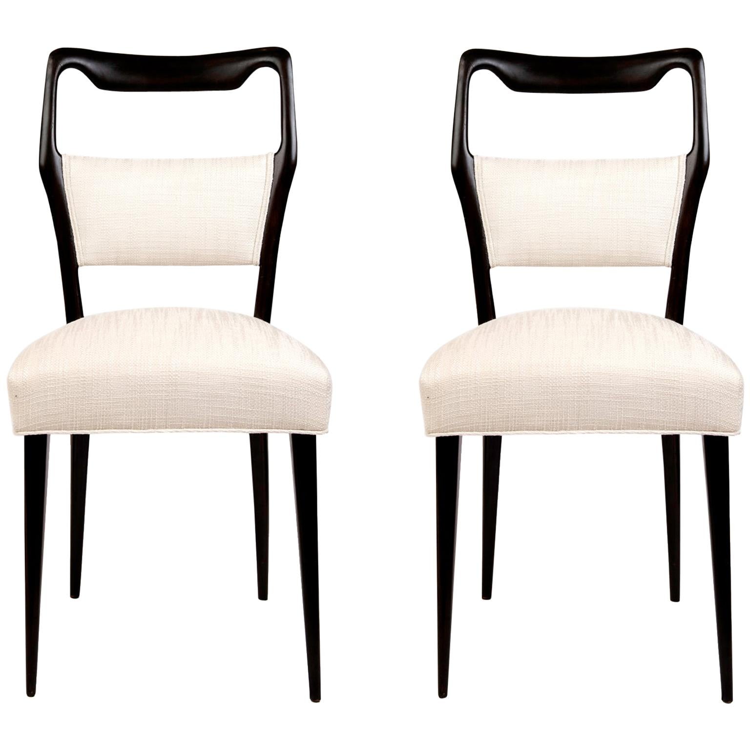 Pair of 1950s Italian Dinning/Occasional Chairs by Vittorio Dassi