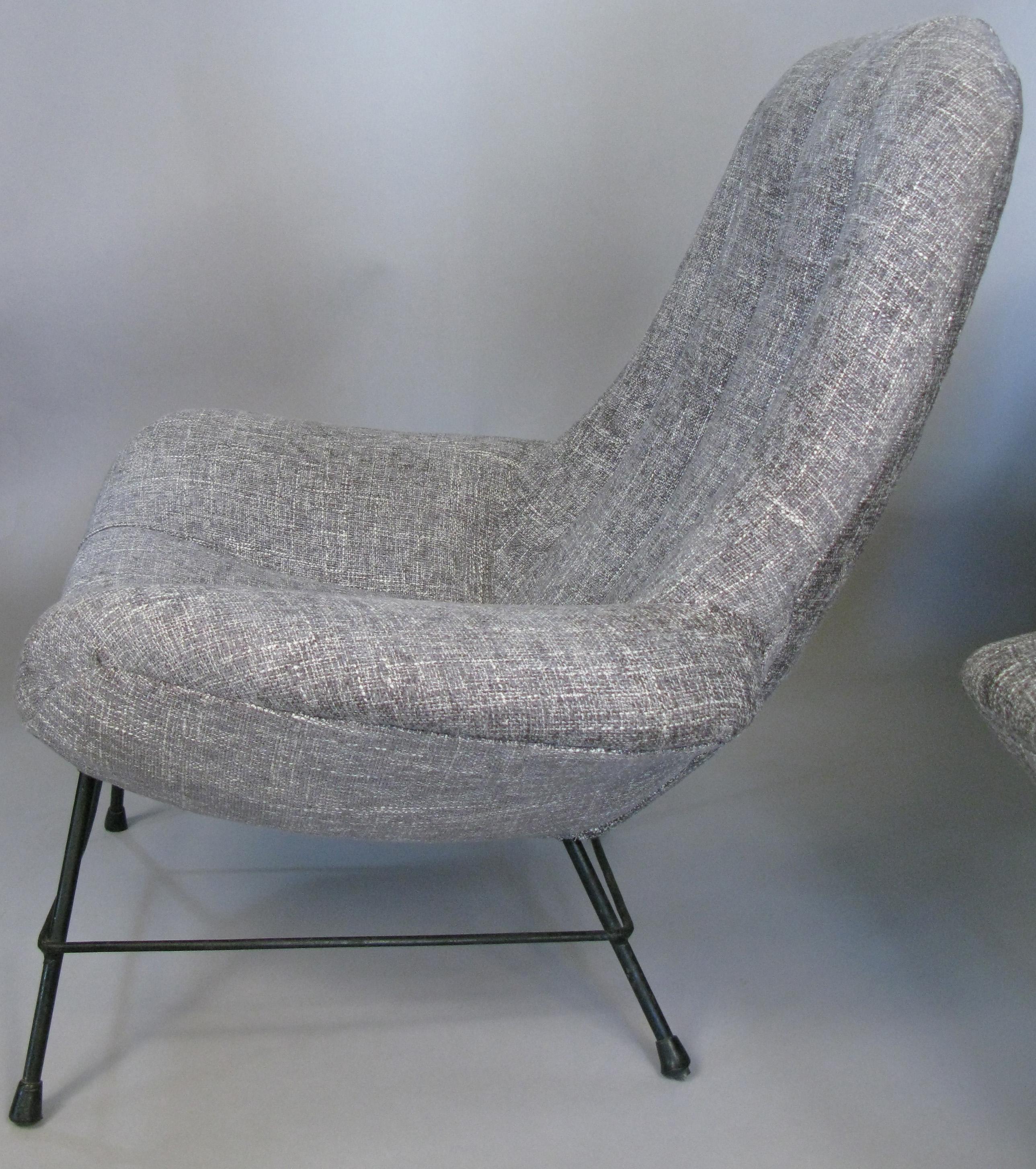 Mid-20th Century Pair of 1950s Italian Lounge Chairs