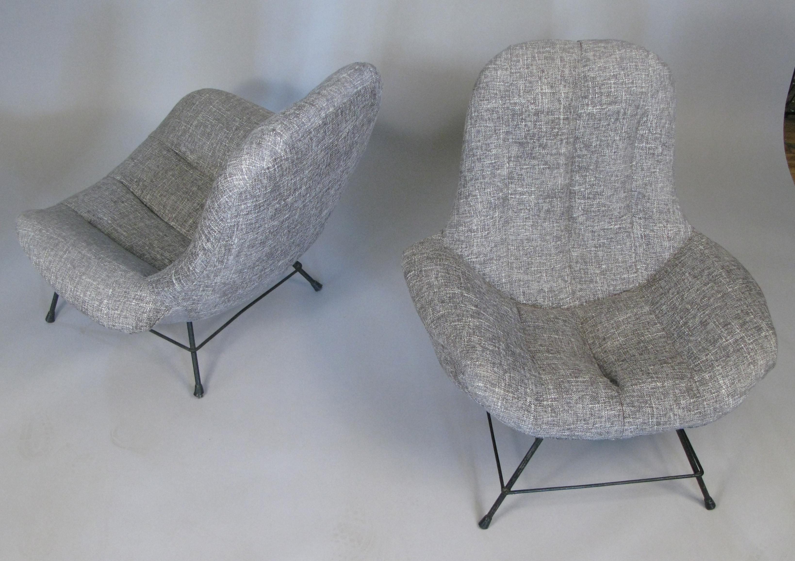 Pair of 1950s Italian Lounge Chairs 1