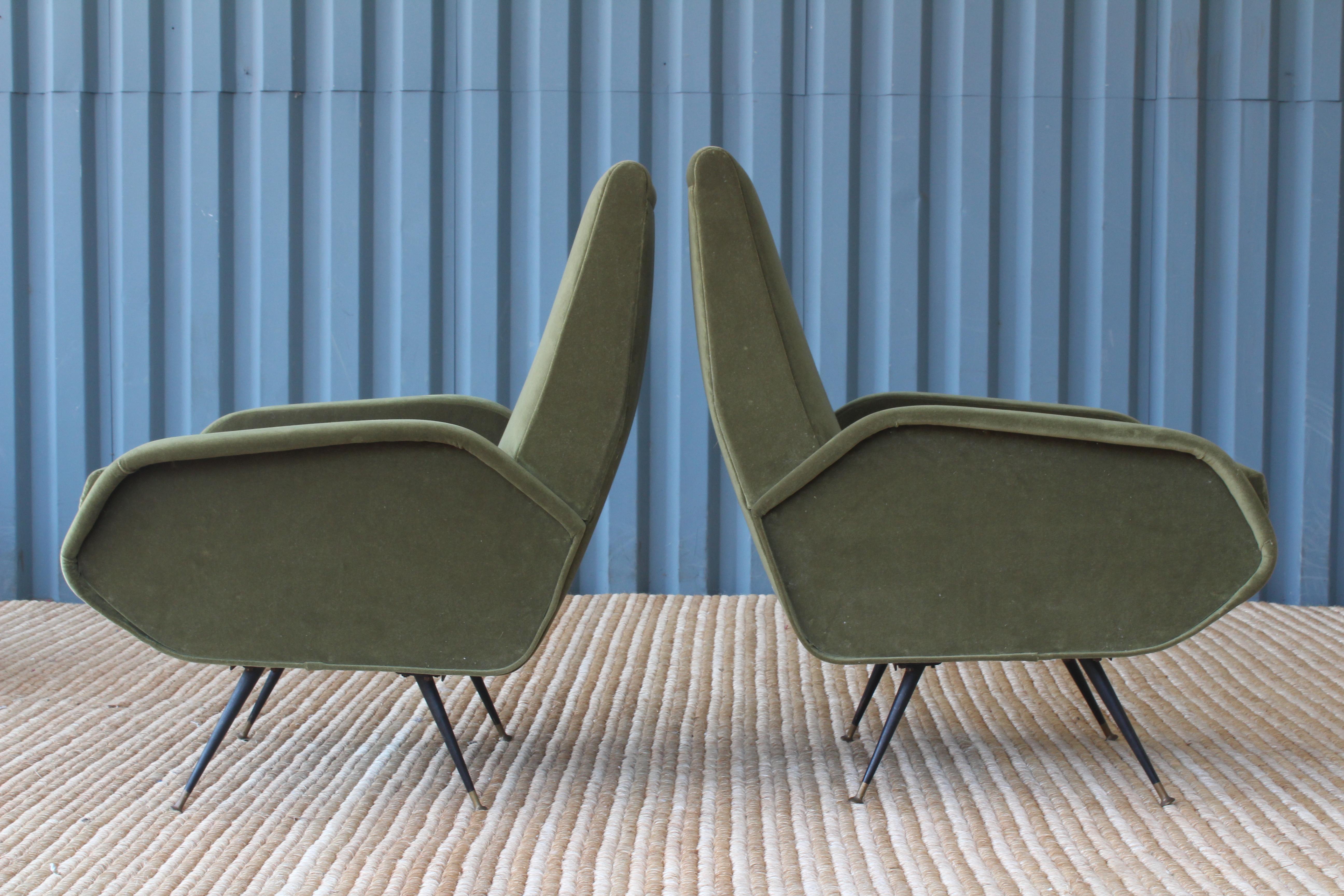 Mid-Century Modern Pair of 1950s Italian Modern Armchairs