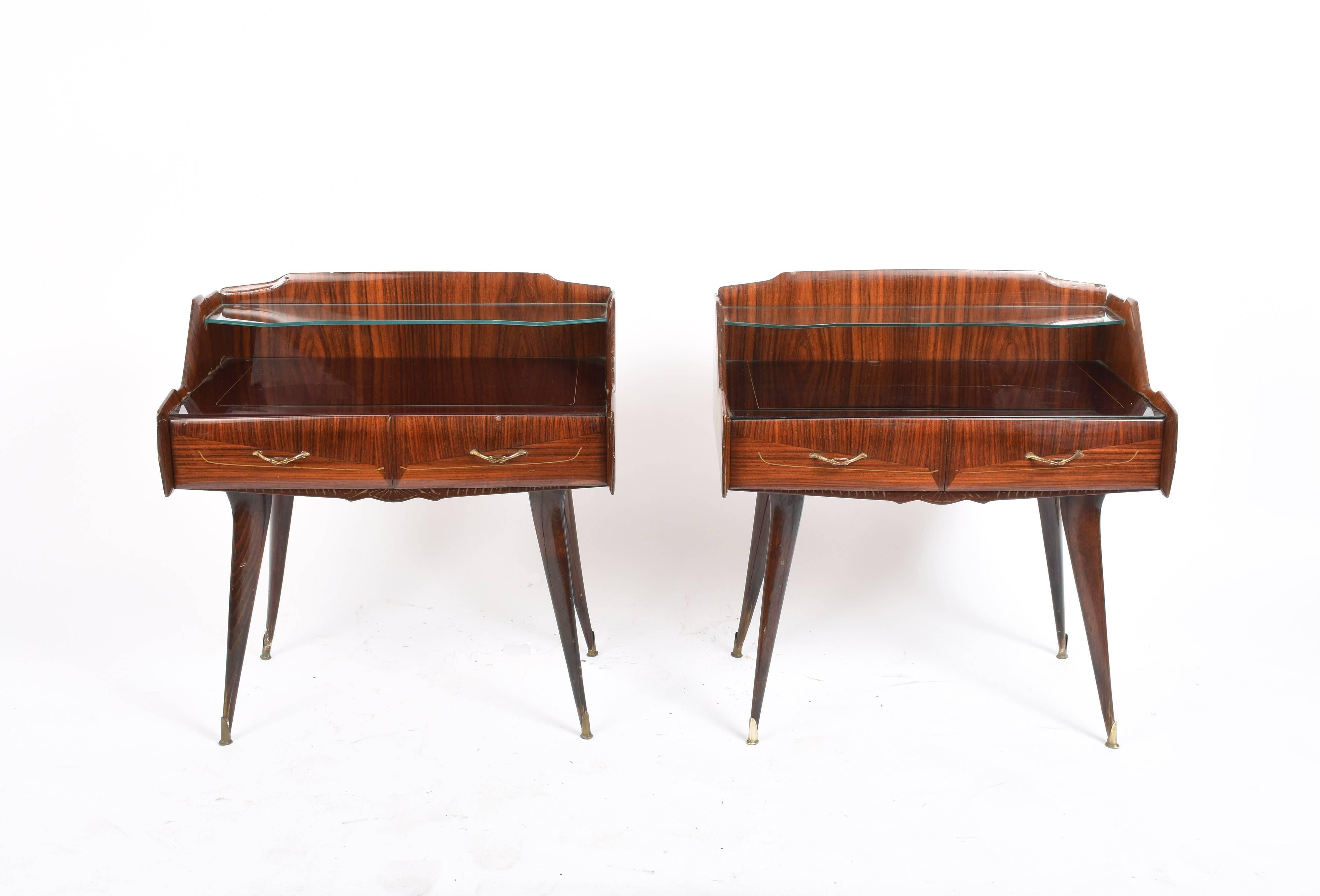 Pair of 1950s Italian Nightstands by Paolo Buffa Italy 10