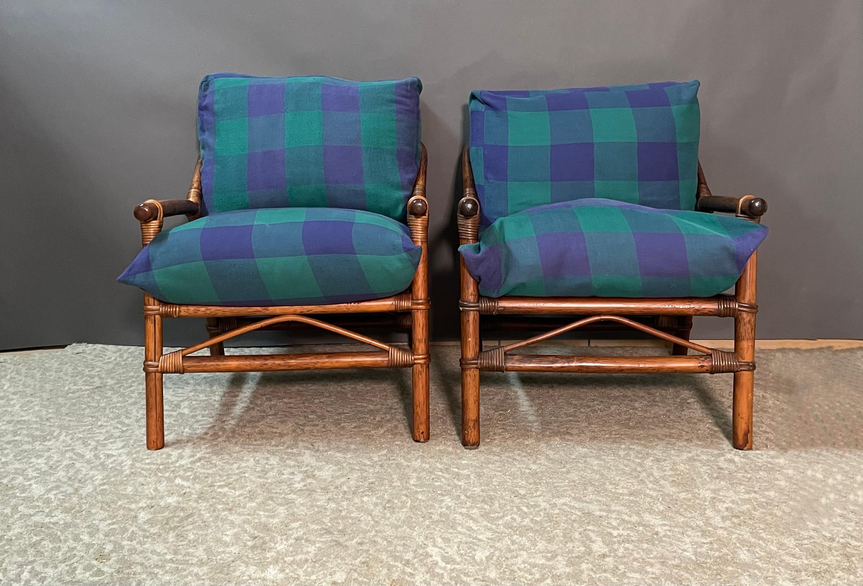 Paire de fauteuils italiens en rotin des années 1950  en vente 5