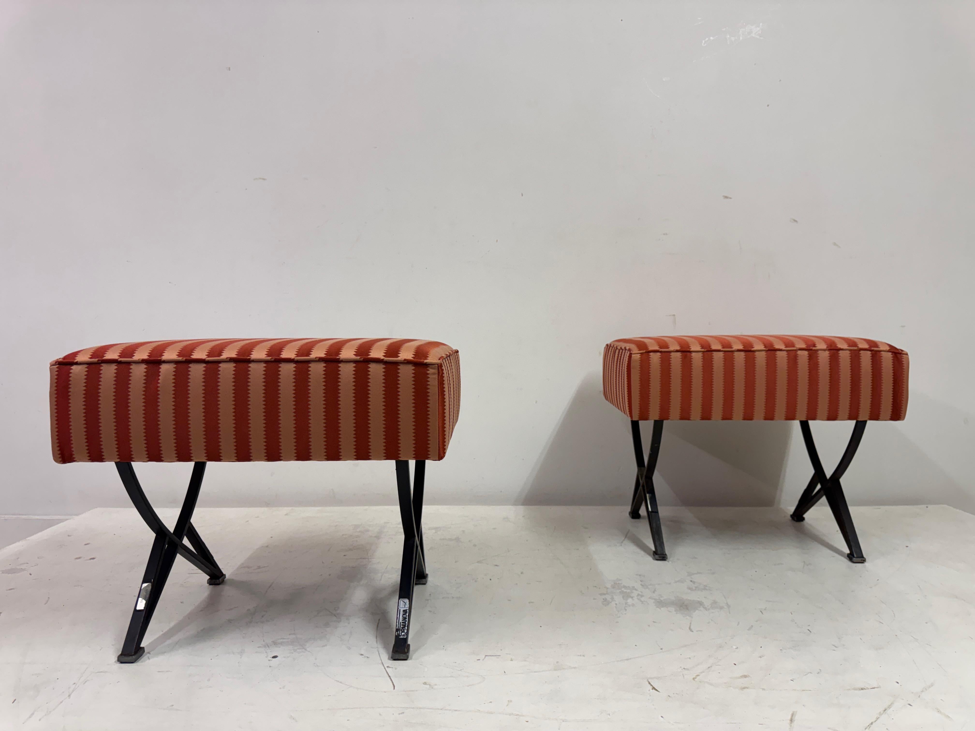 Pair of 1950s Italian Stools by Gianni Moscatelli for Formanova For Sale 9