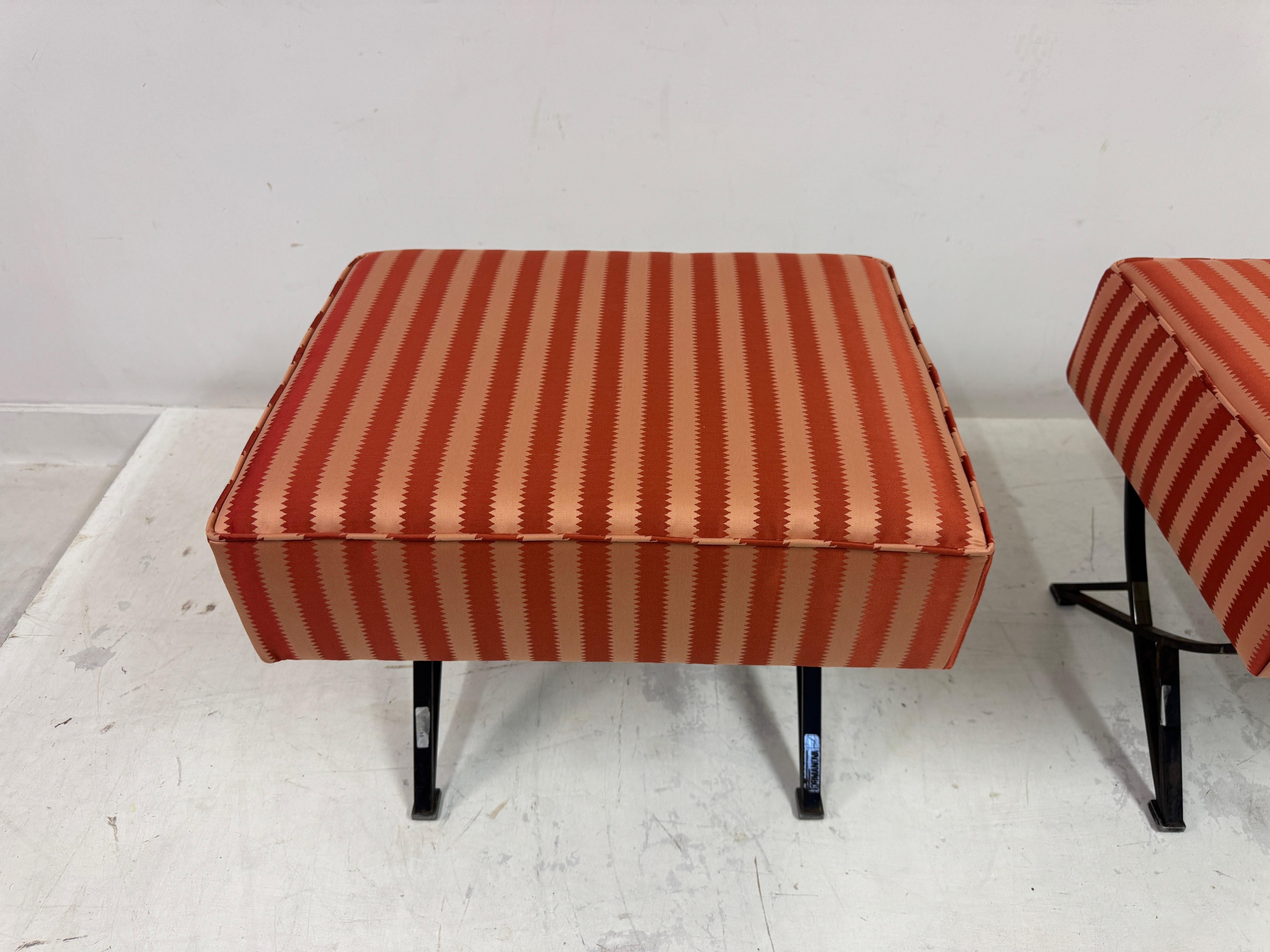 Pair of 1950s Italian Stools by Gianni Moscatelli for Formanova In Good Condition For Sale In London, London