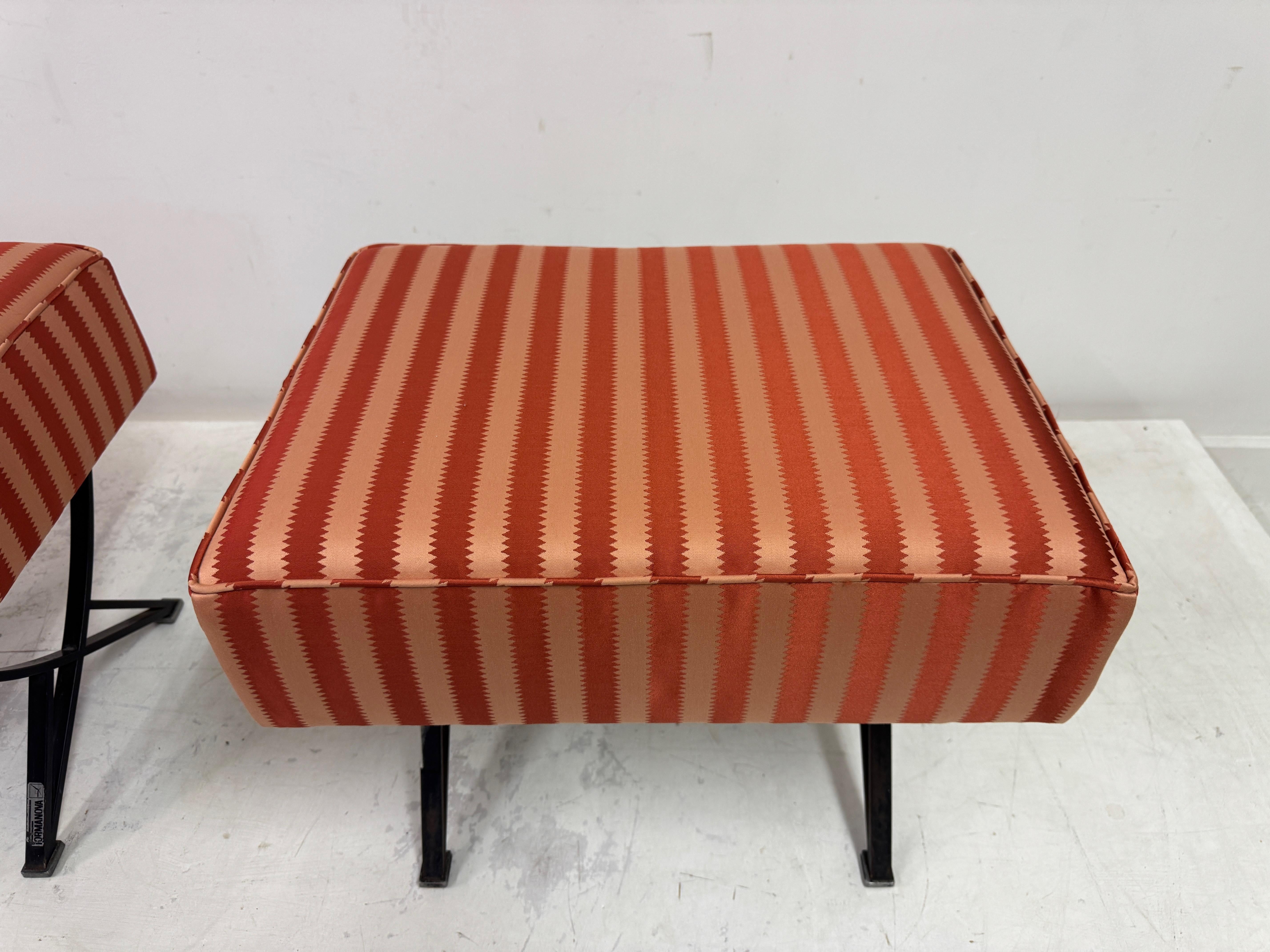 20th Century Pair of 1950s Italian Stools by Gianni Moscatelli for Formanova For Sale