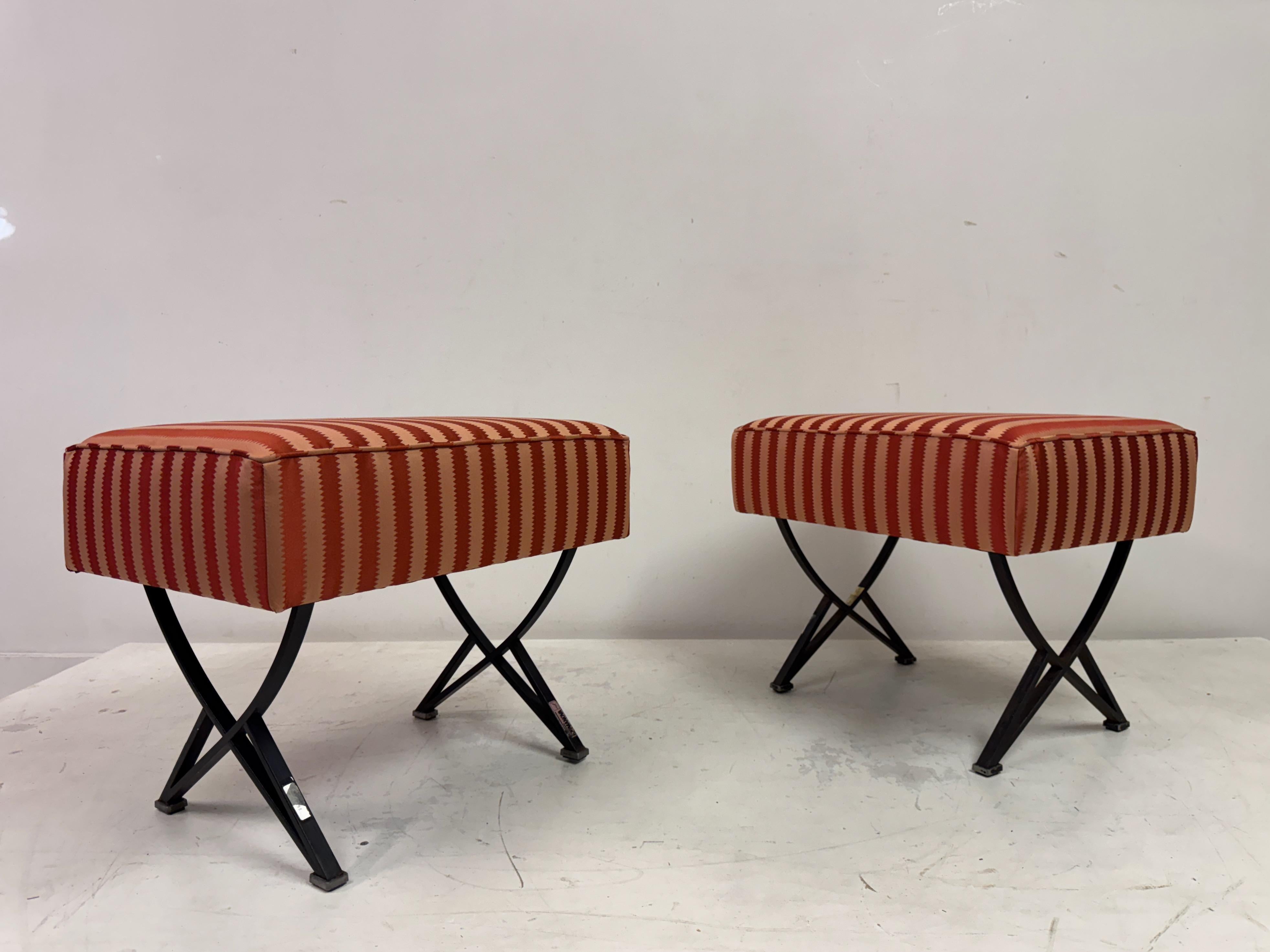 Pair of 1950s Italian Stools by Gianni Moscatelli for Formanova For Sale 2