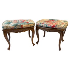 Pair Of 1950s Italian Wood Ottomans