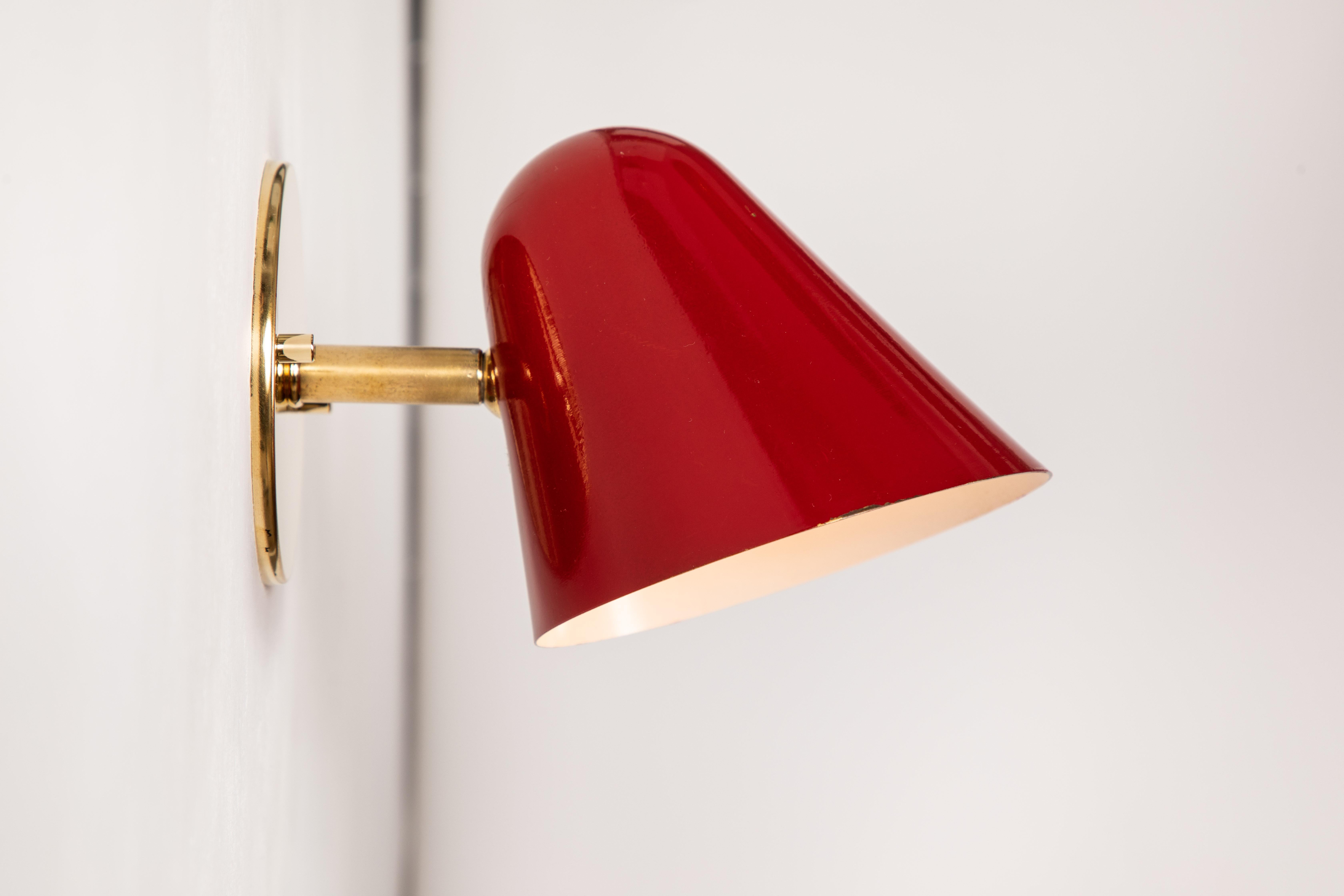 red wall sconce
