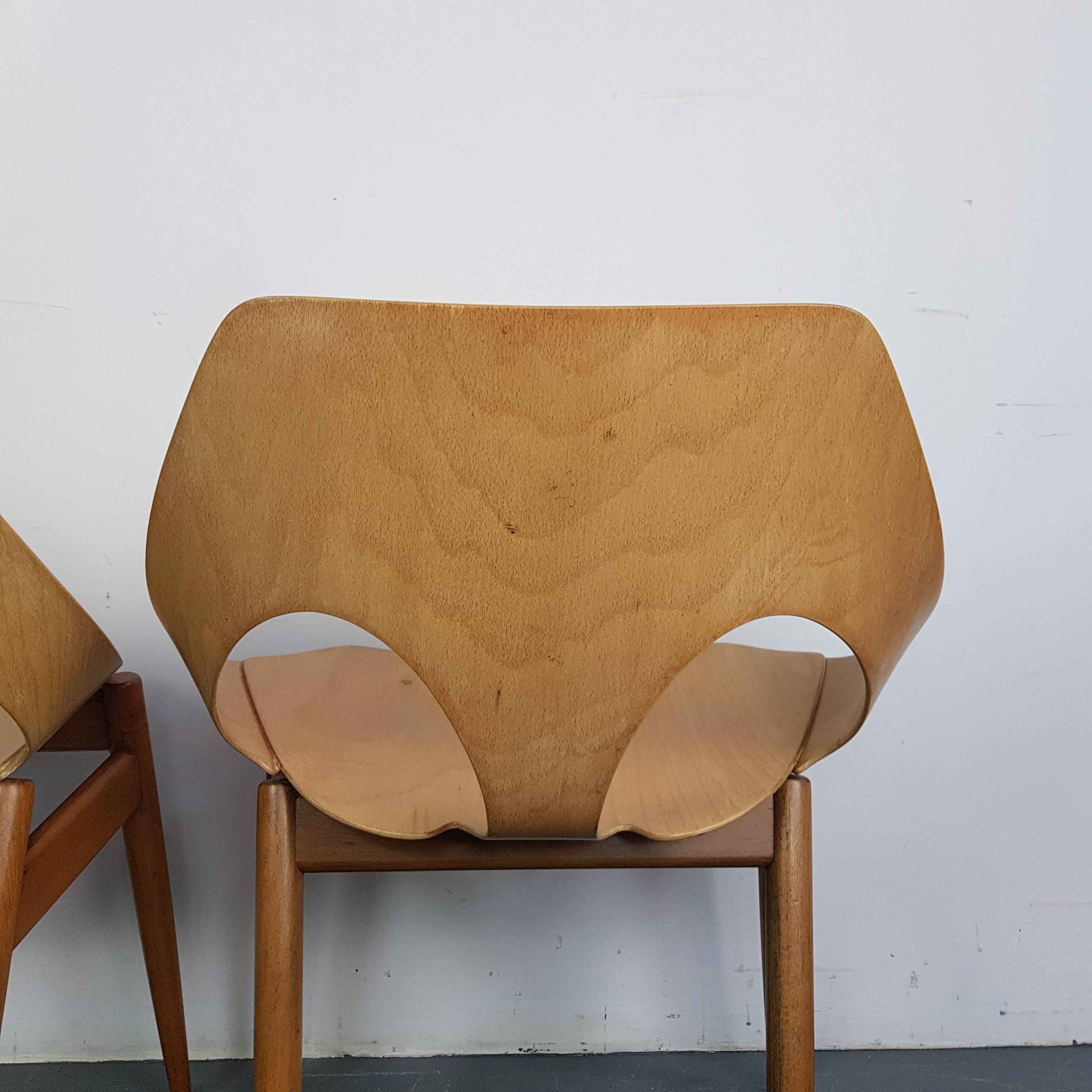 Pair of 1950s Jason Chairs Designed by Carl Jacobs & Frank Guille for Kandya In Good Condition For Sale In Lewes, East Sussex