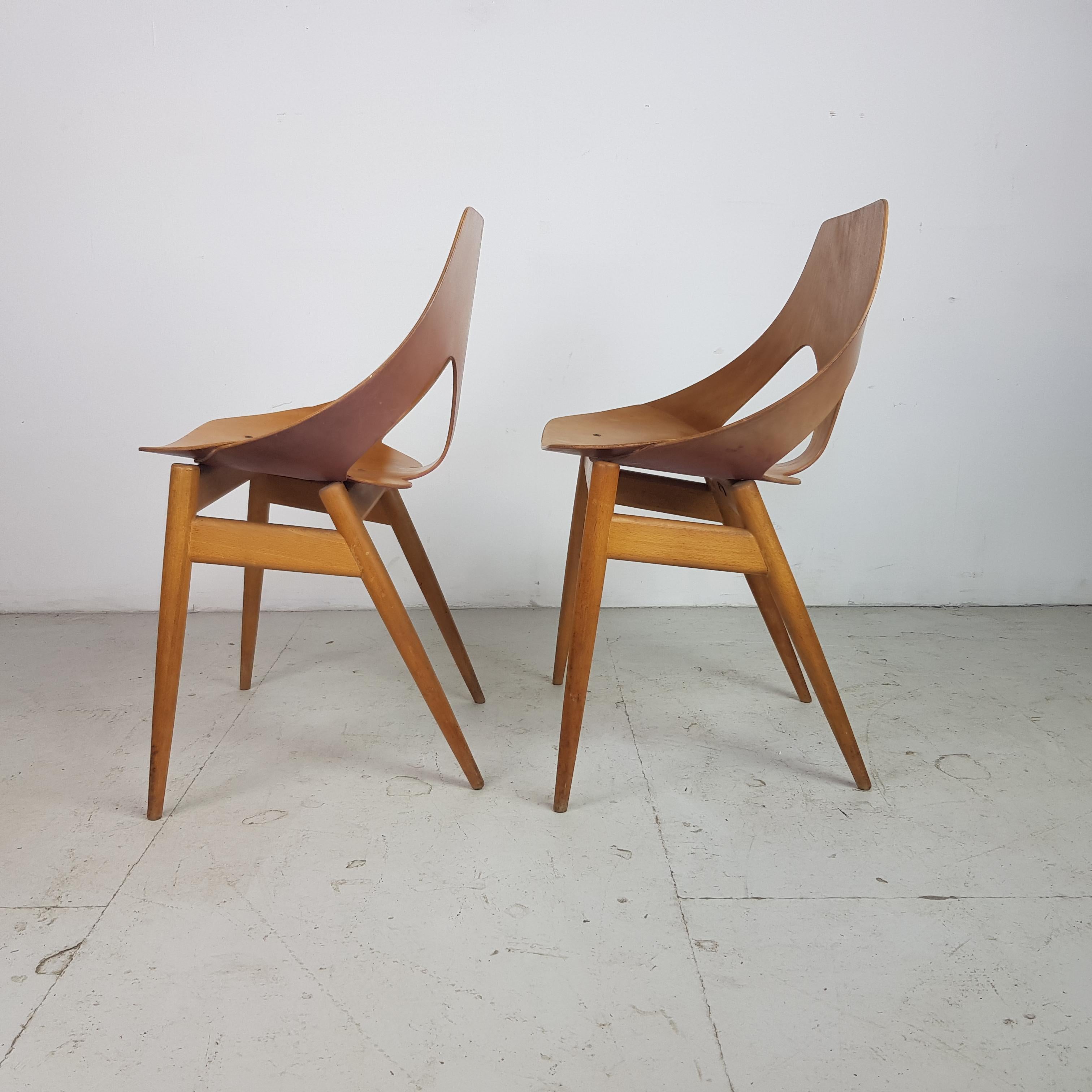 Pair of 1950s Jason Chairs Designed by Carl Jacobs & Frank Guille for Kandya In Good Condition For Sale In Lewes, East Sussex