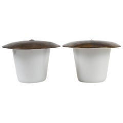 Pair of 1950s Jean Perzel Outdoor Wall Appliqués