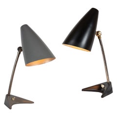 Pair of 1950s J.T. Kalmar Table Lamps