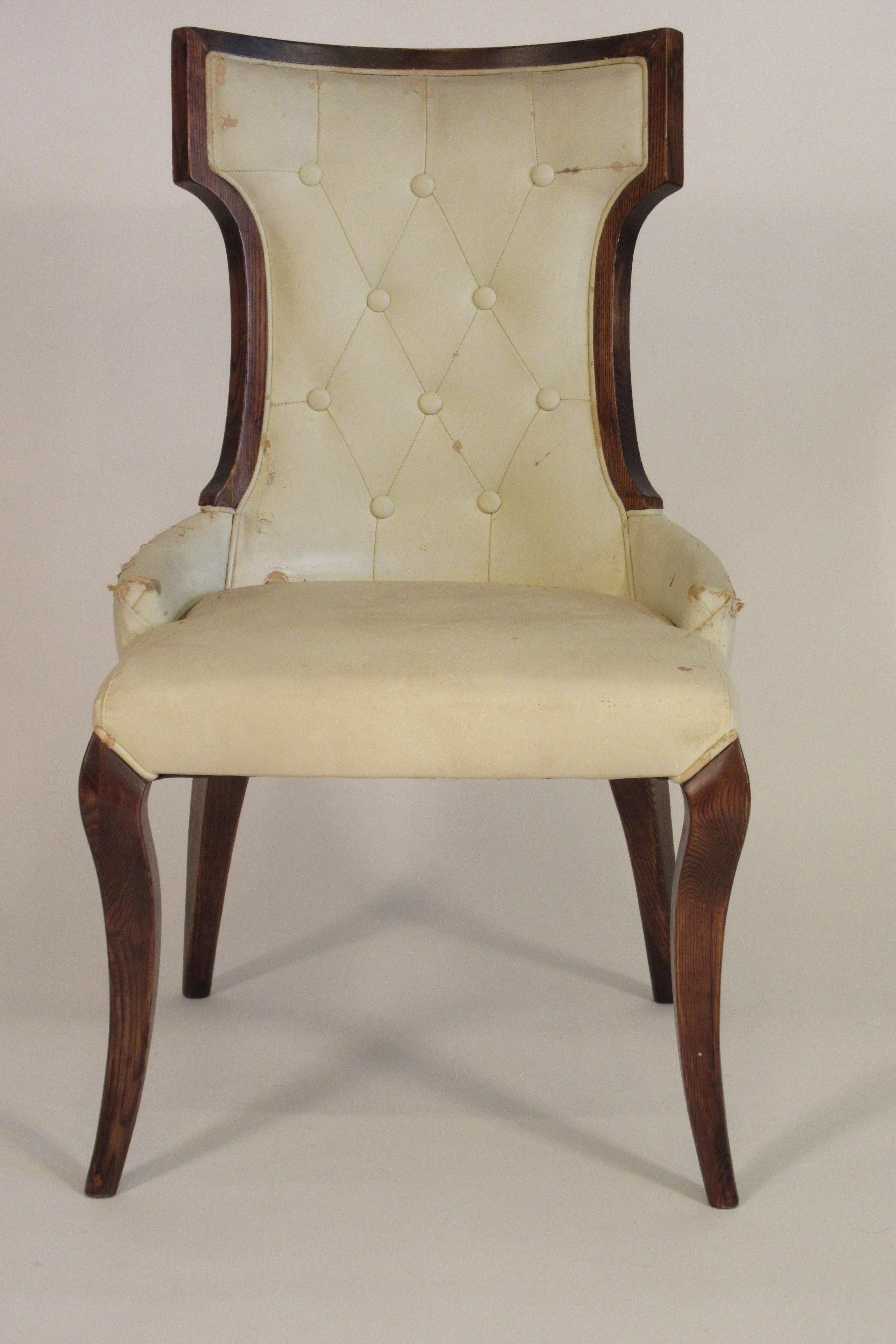 Pair of 1950s Klismos side chairs.