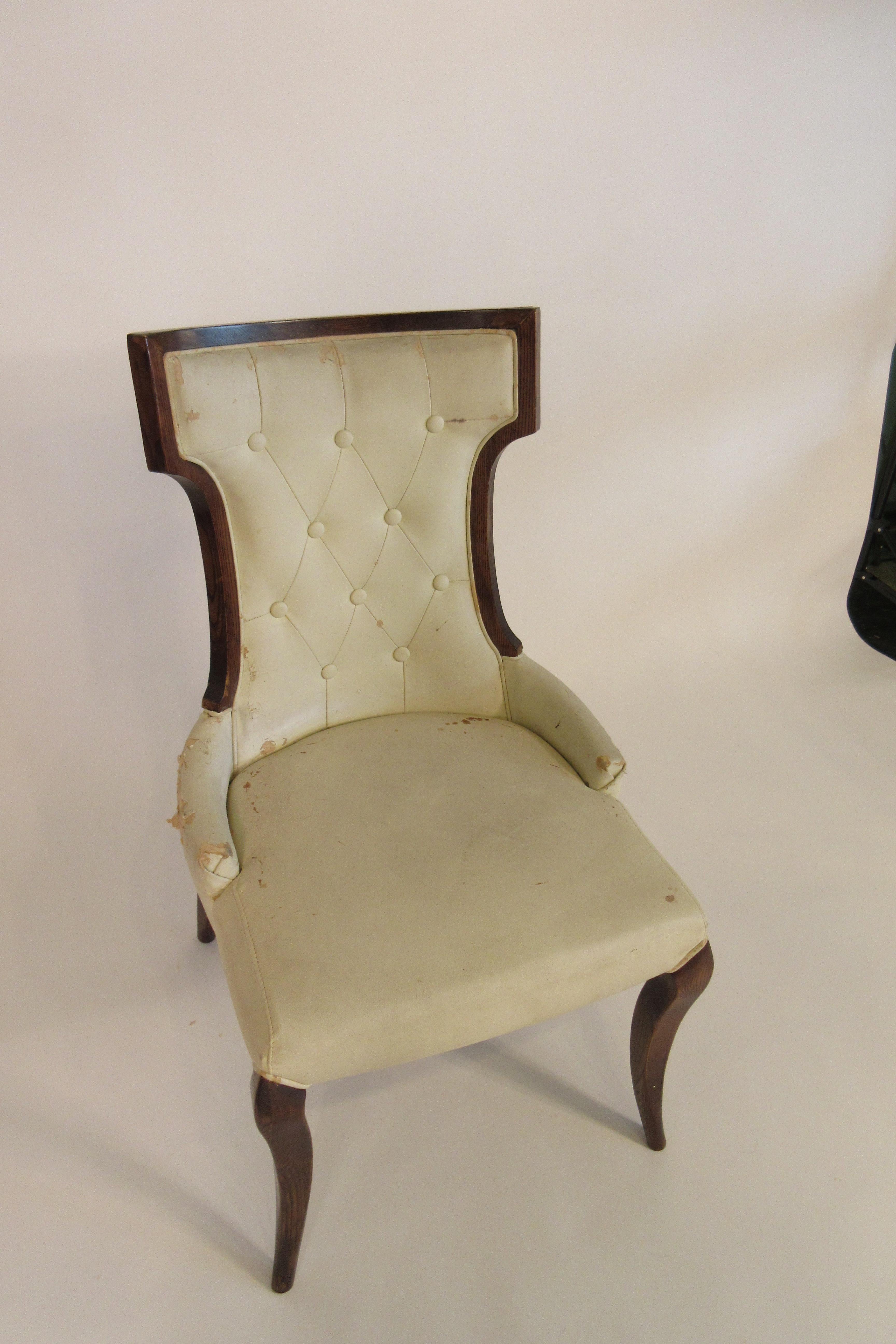 Pair of 1950s Klismos Side Chairs In Distressed Condition In Tarrytown, NY
