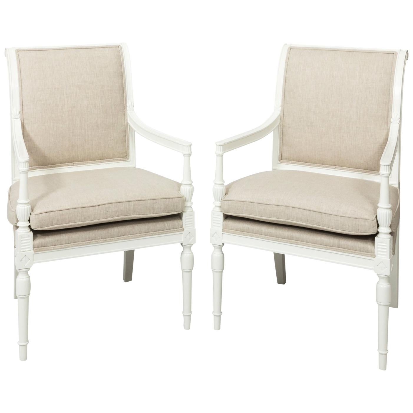 Pair of 1950s Louis XV Style Armchairs