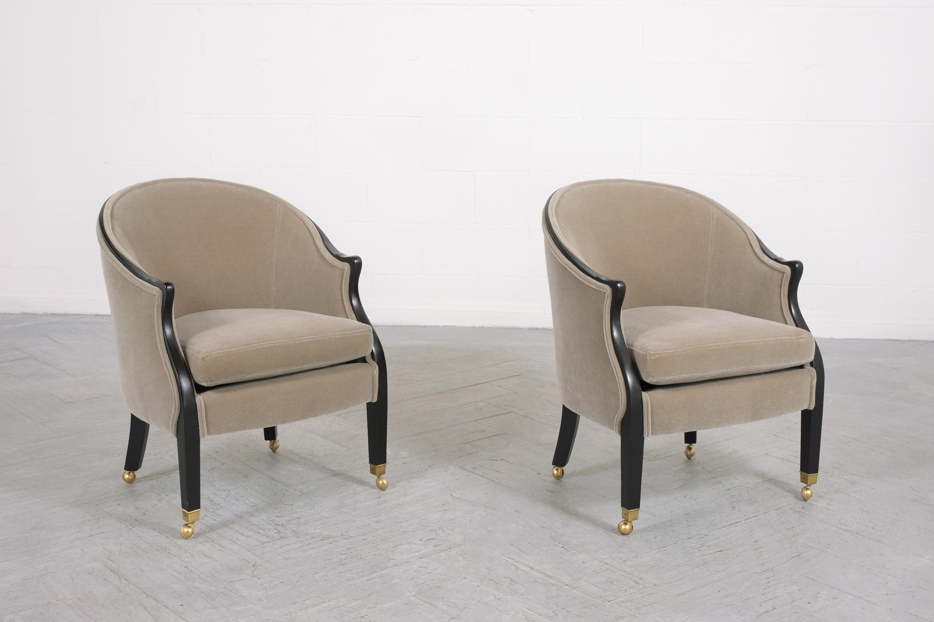 Hand-Crafted  Pair of Lounge Chairs by Baker