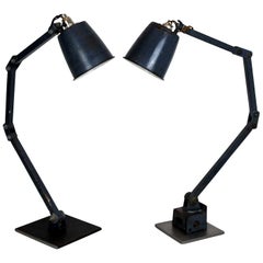 Pair of 1950s Memlite Angle Poise Lamps
