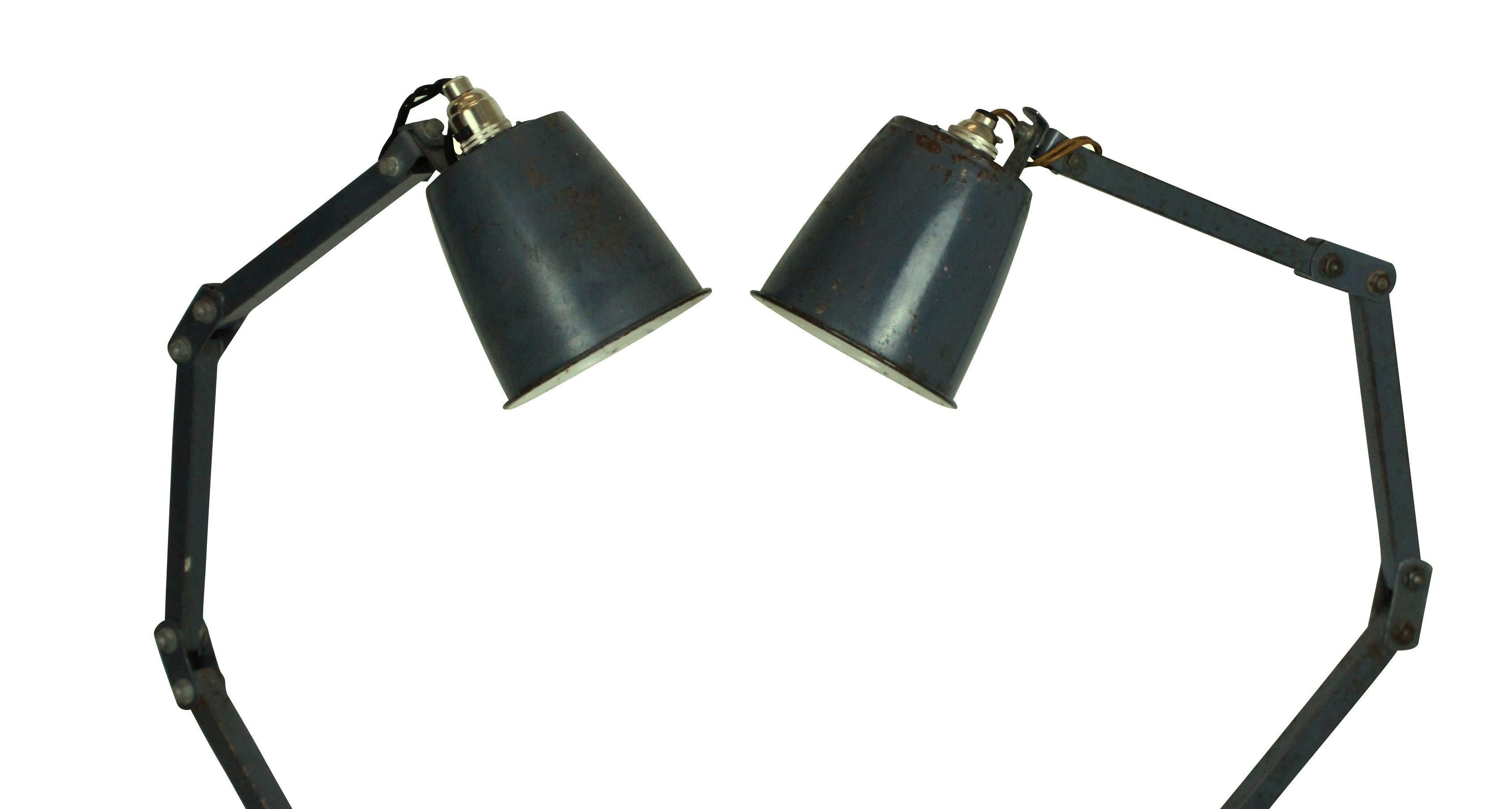 A pair of English memlite articulated lights in their original paint.

   