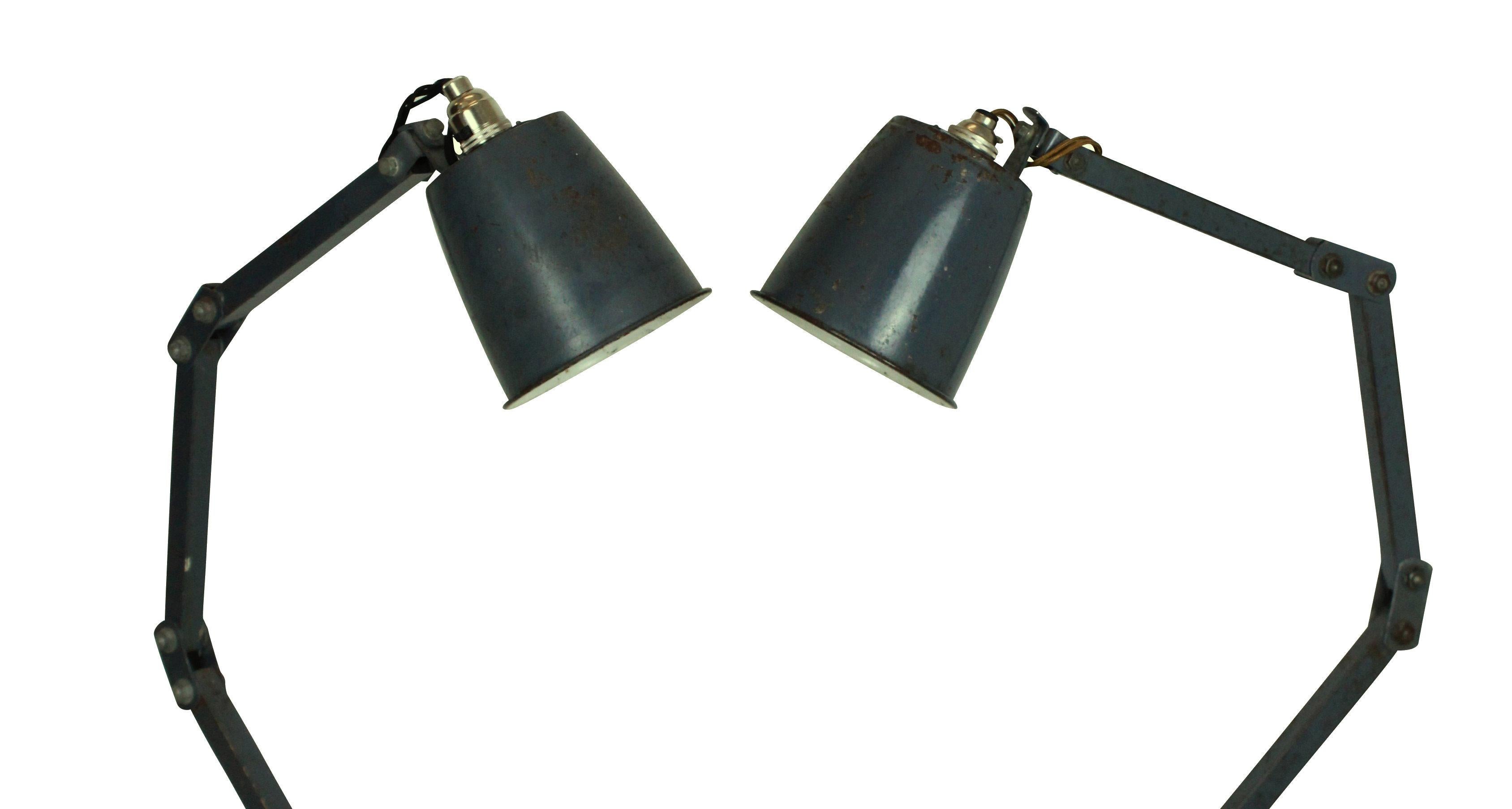 A pair of English memlite articulated lights in their original paint.

