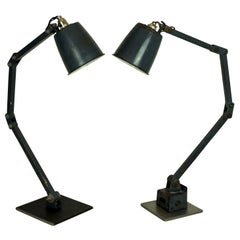 Pair of 1950s Memlite Articulated Lamps