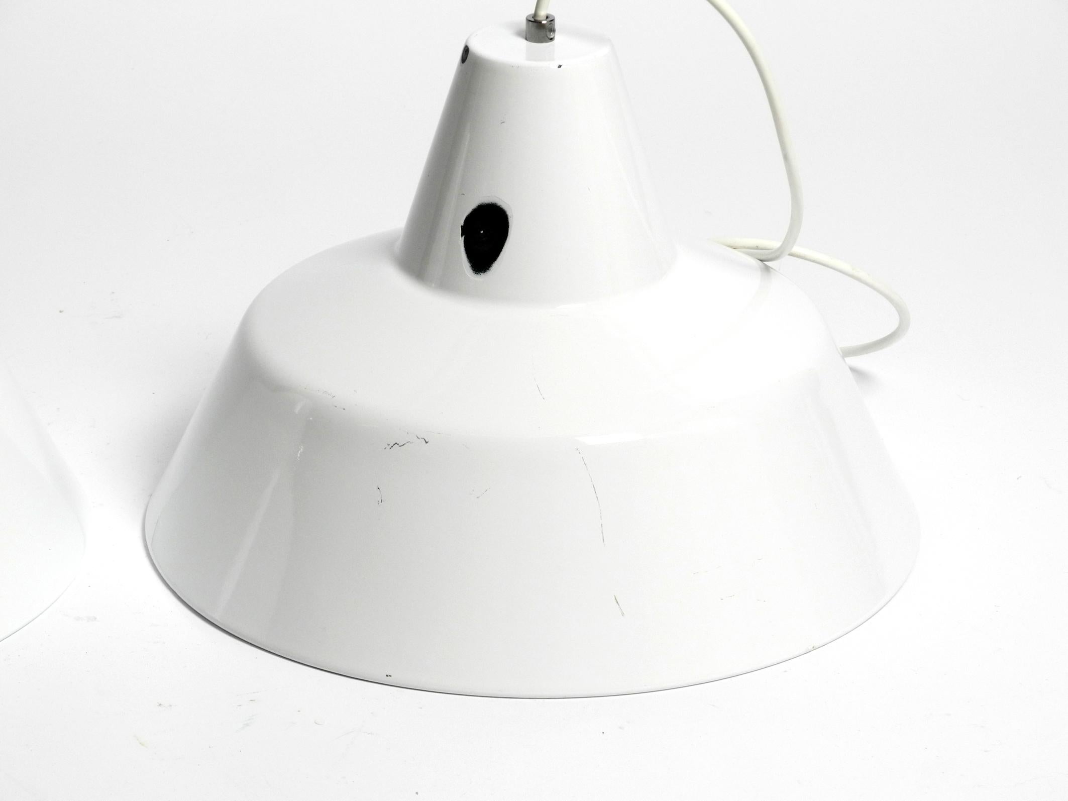 Mid-20th Century Pair of 1950s metal enamel ceiling lamps by Axel Wedel Madsen for Louis Poulsen For Sale