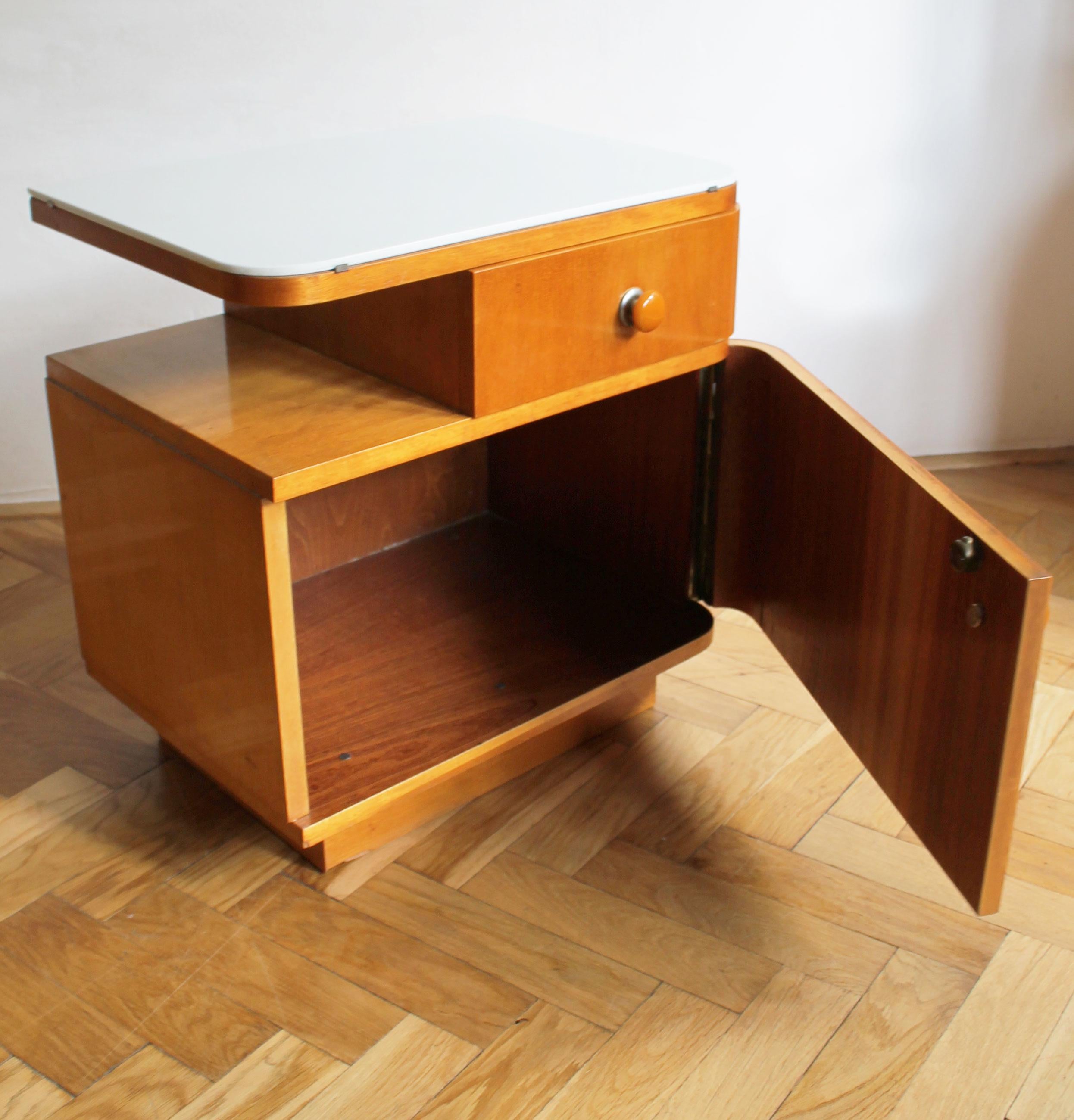 Pair of 1950's Mid Century Bedside Tables 2