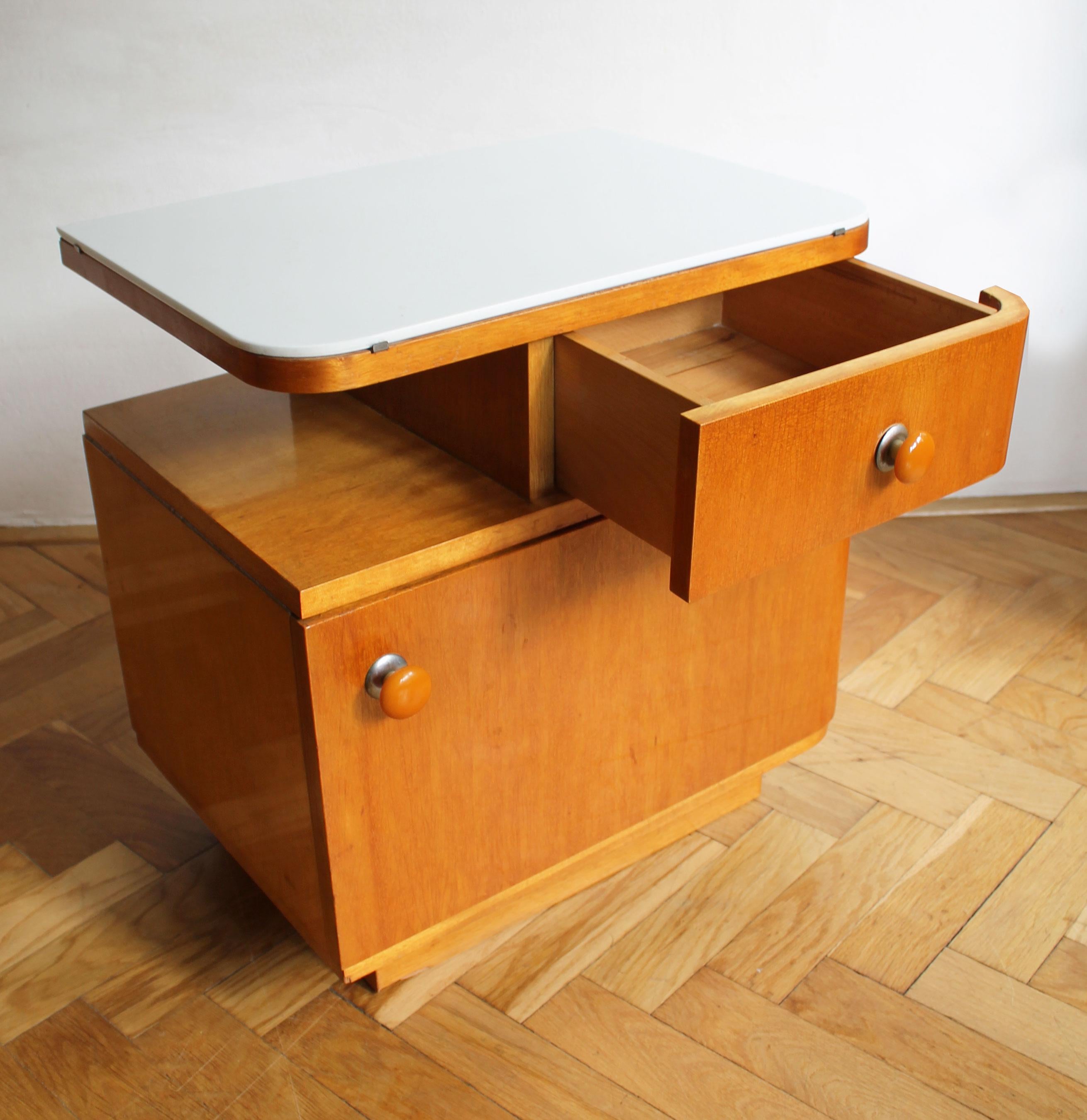 Pair of 1950's Mid Century Bedside Tables 3