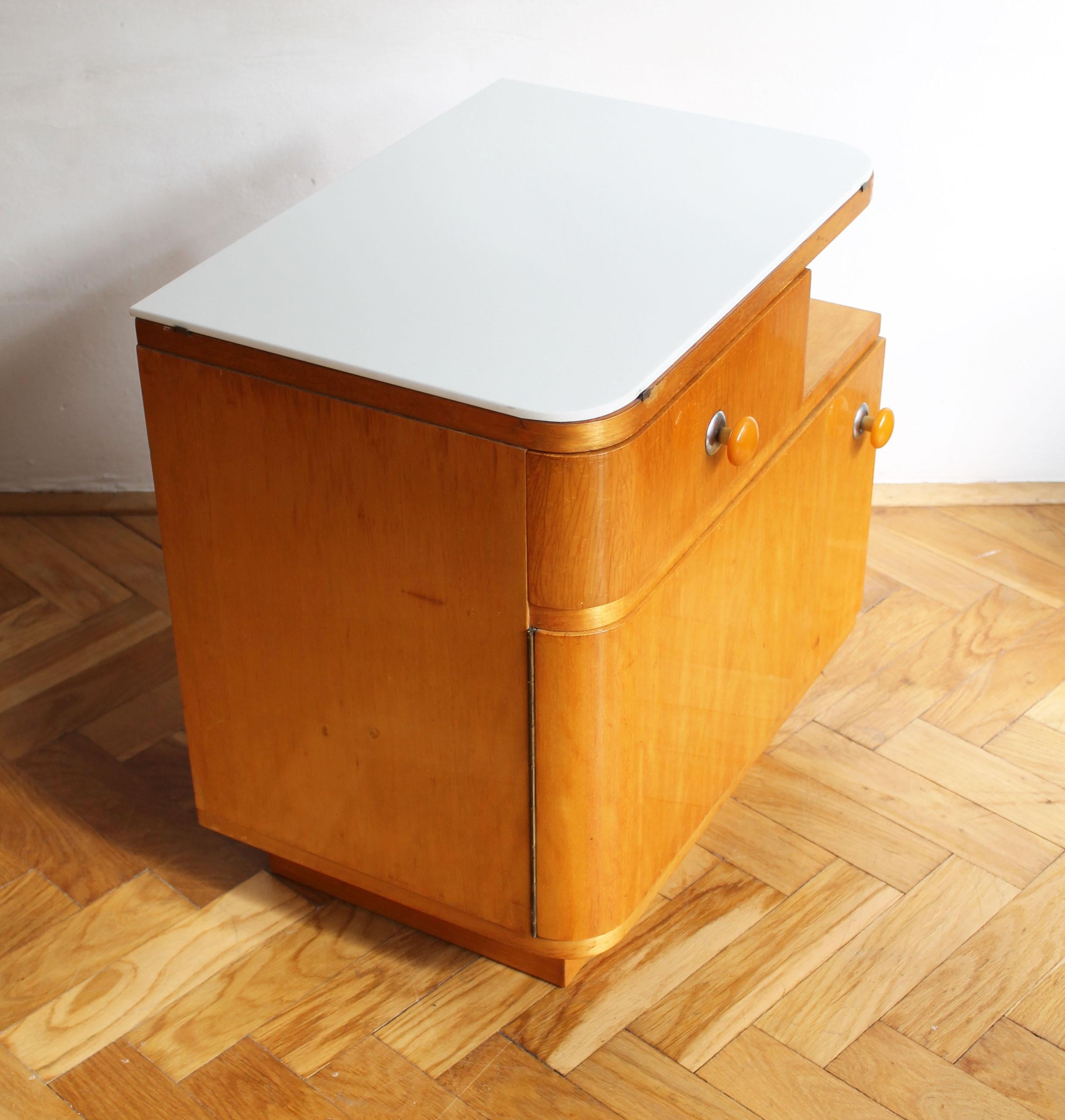 Mid-20th Century Pair of 1950's Mid Century Bedside Tables