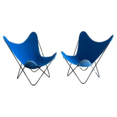 Vintage Pair of 1950s Mid Century Butterfly Armchairs