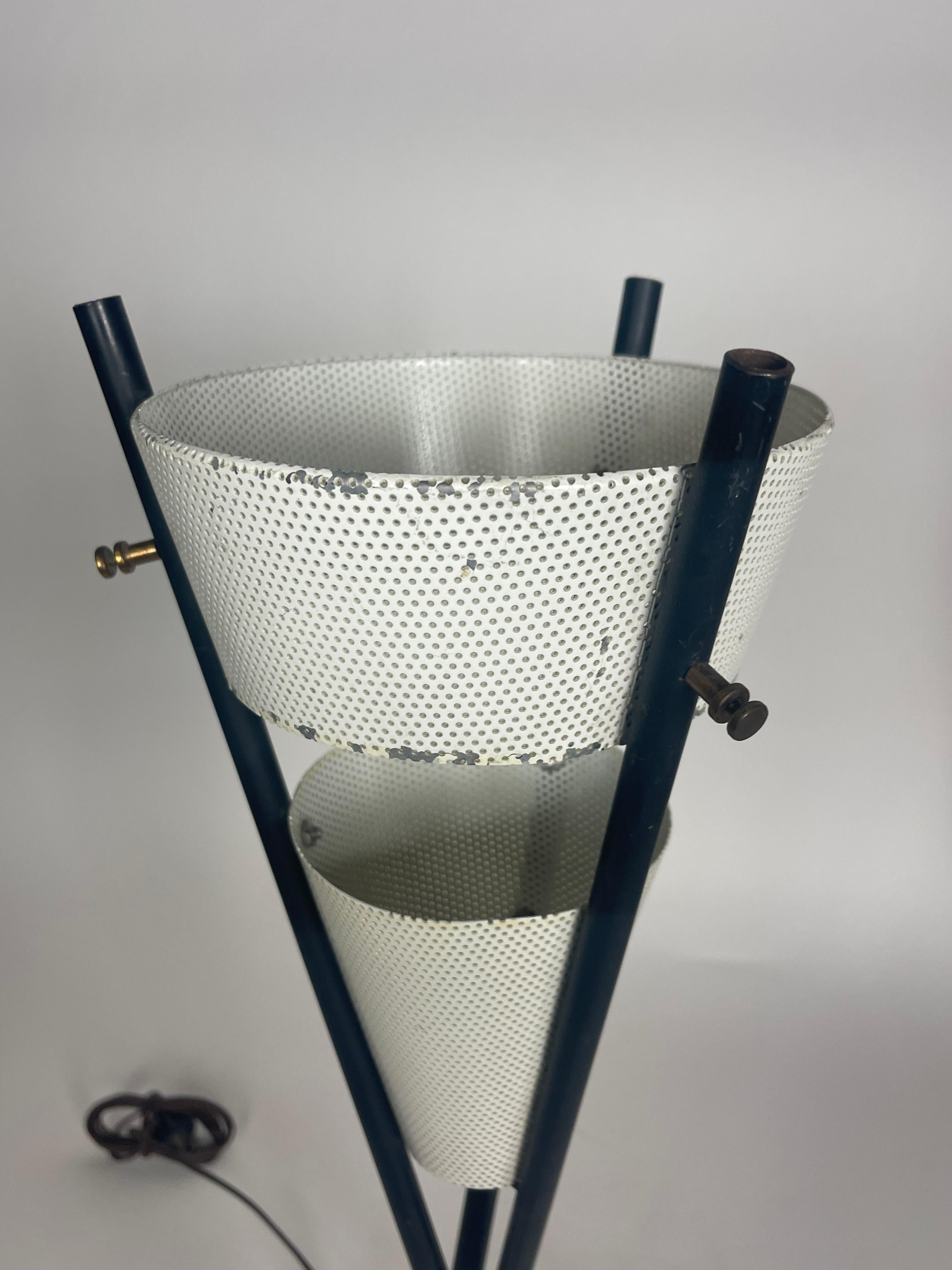 Mid-20th Century Pair of 1950s Mid Century Gerald Thurston Tripod Table Lamp Space Age Lightolier