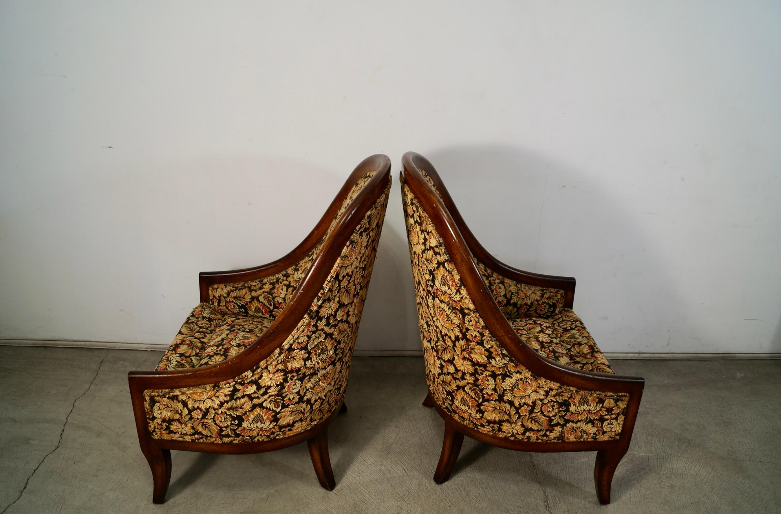 Legno Coppia di poltrone da club in stile Harvey Probber del 1950 in vendita