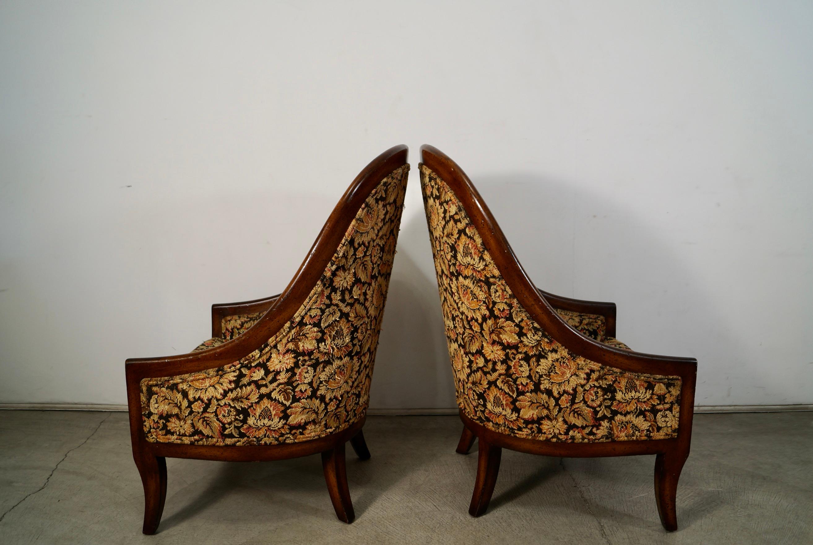 Coppia di poltrone da club in stile Harvey Probber del 1950 in vendita 1