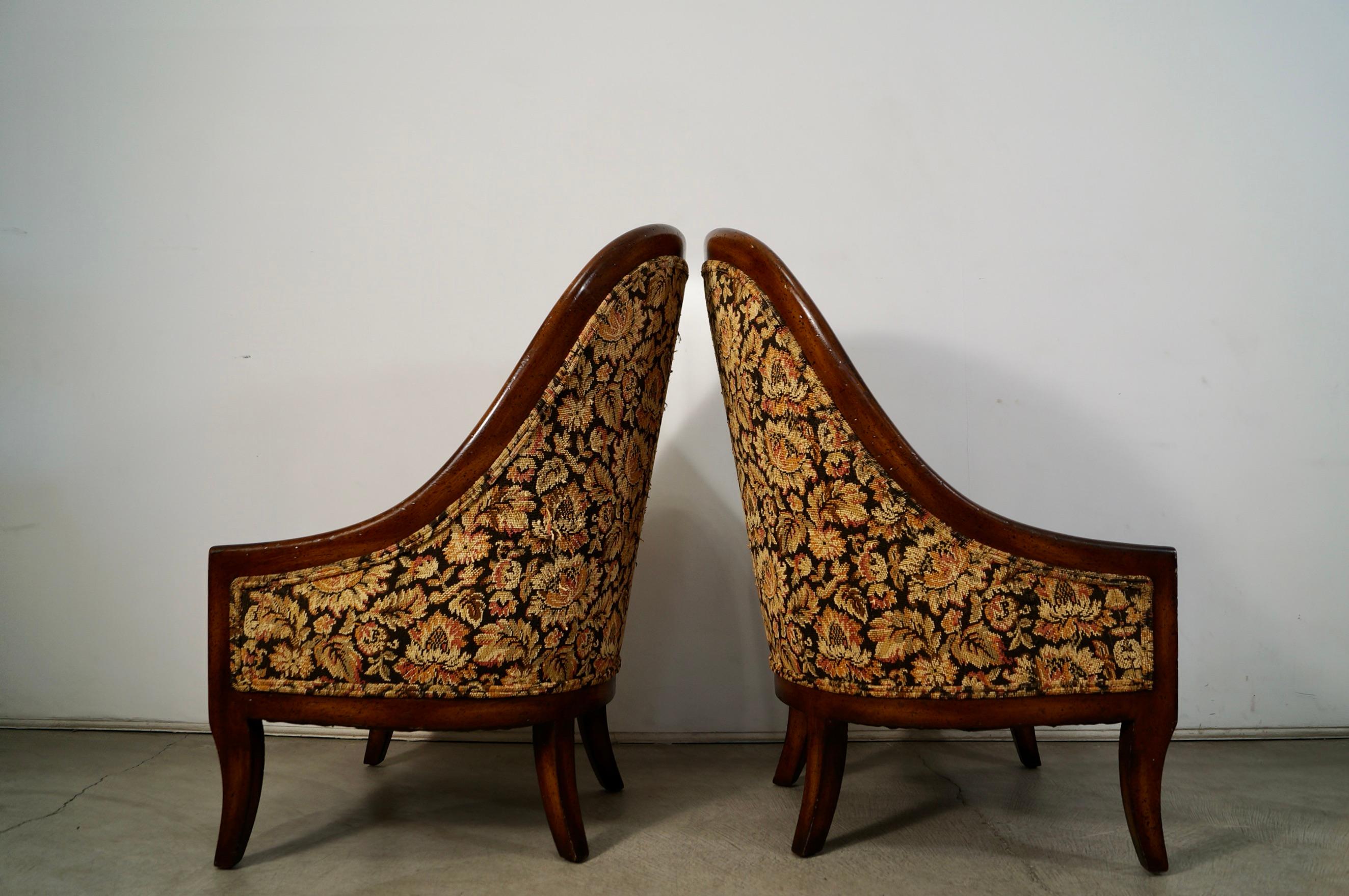 Coppia di poltrone da club in stile Harvey Probber del 1950 in vendita 2