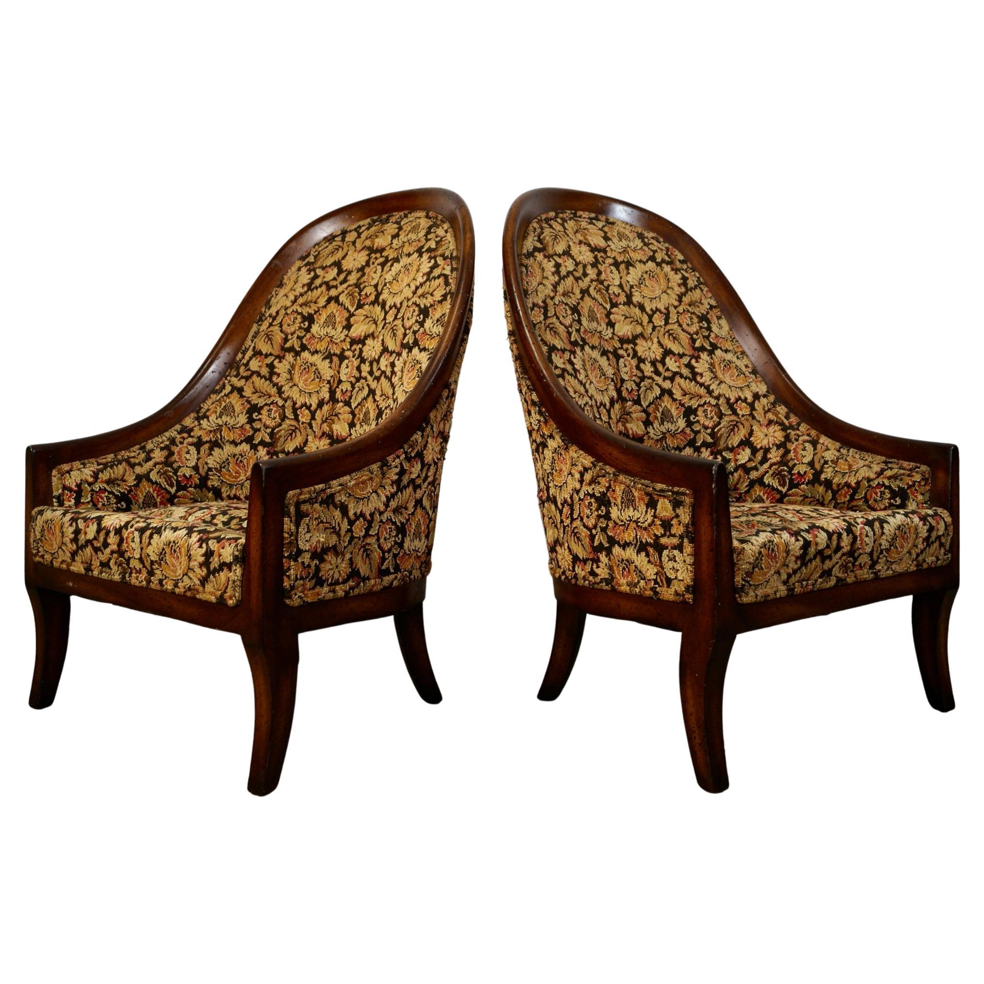 Pair of 1950's Mid-Century Harvey Probber Style Club Armchairs