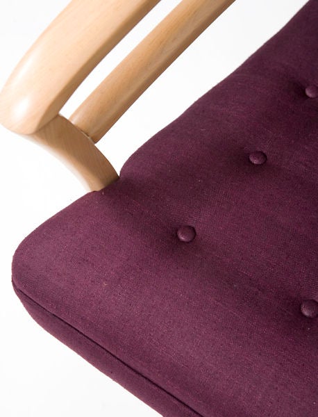 Tissu Paire de fauteuils italiens modernes du milieu du siècle des années 1950 en vente