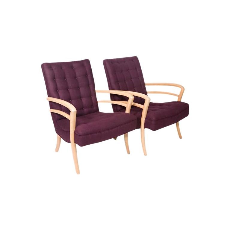Pair of 1950s Mid-Century Modern Italian Armchairs For Sale