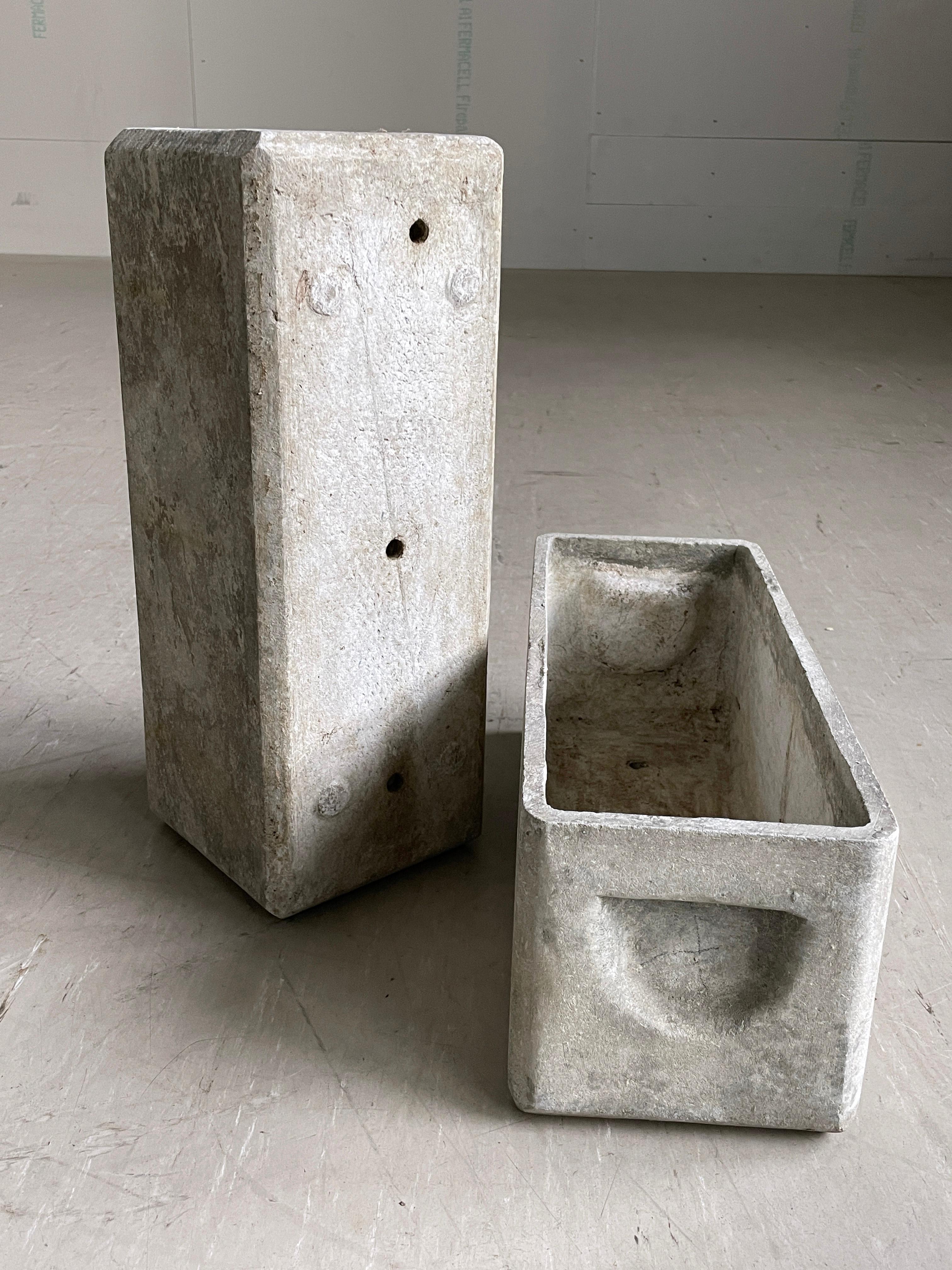 Pair of 1950's minimalist planters by Swiss designer, Willy Guhl - Eternit AG 5