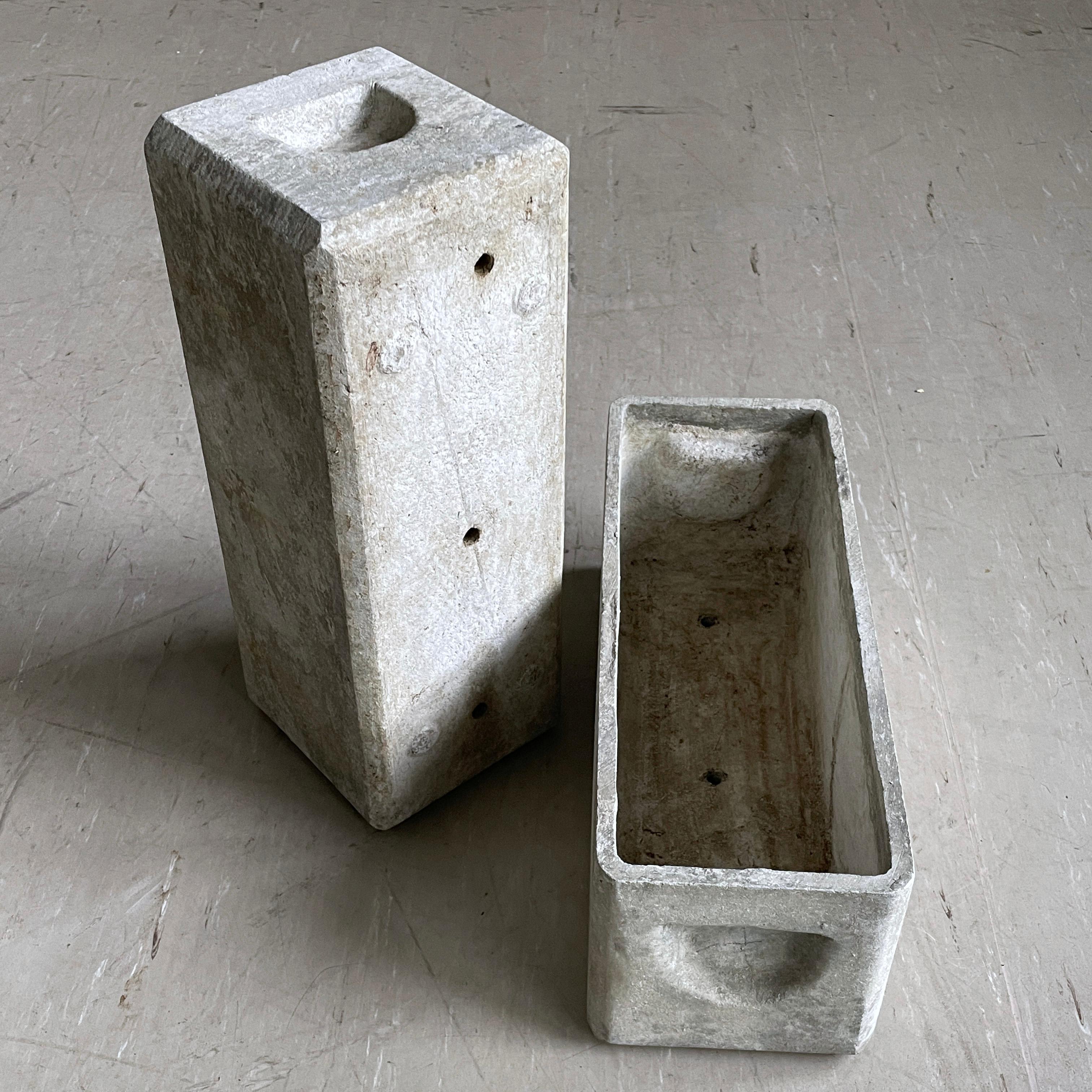 Pair of 1950's minimalist planters by Swiss designer, Willy Guhl - Eternit AG 6